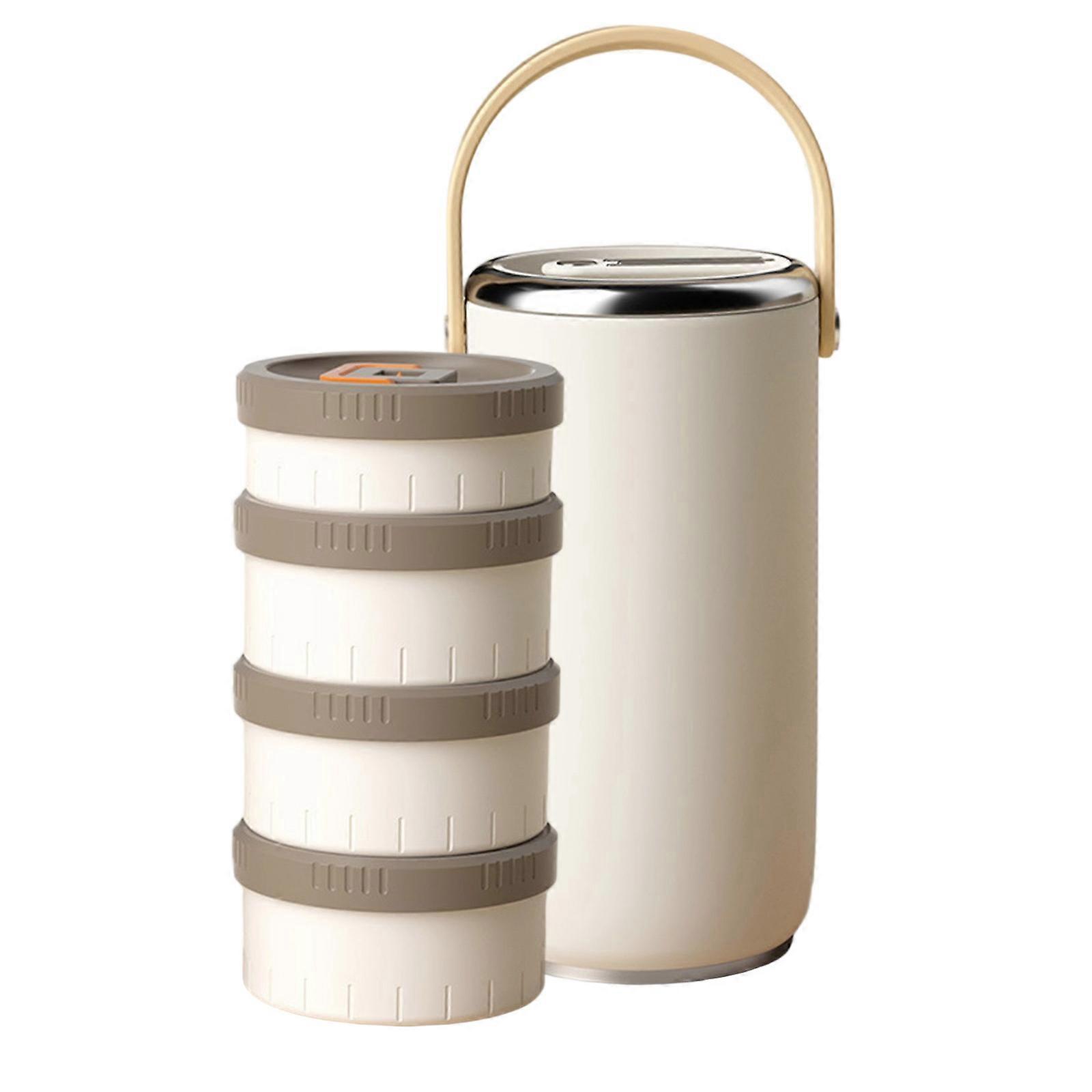 Nonrust Steel Stackable Thermal Lunch Box Vacuum Insulated Multilayer Bentos Container Leak proof Outdoor Offices Multicolor