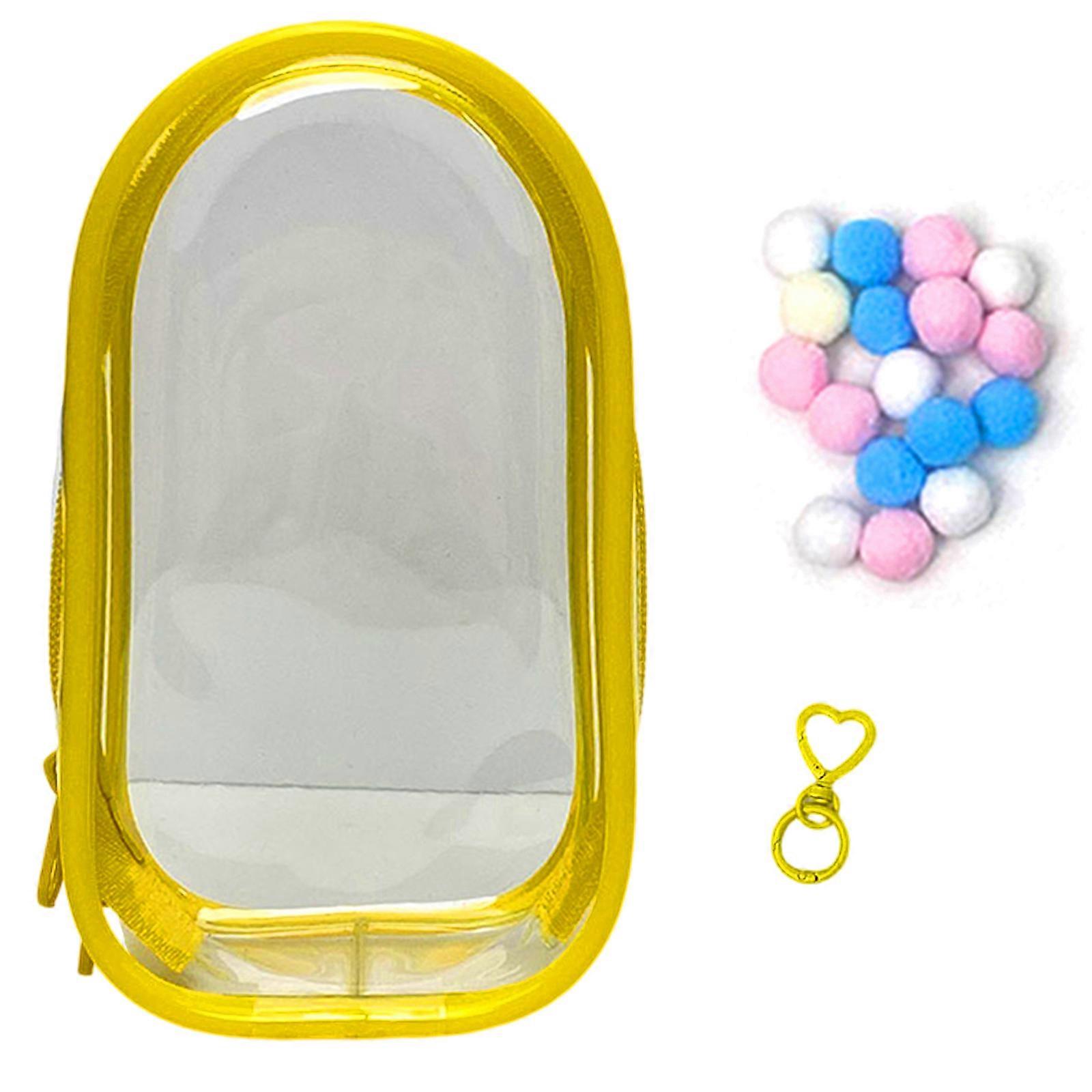 Modern Minimalist Style Doll Protector Shatterproof Acrylic Cover with Dustproof Feature for Display Collections  Yellow