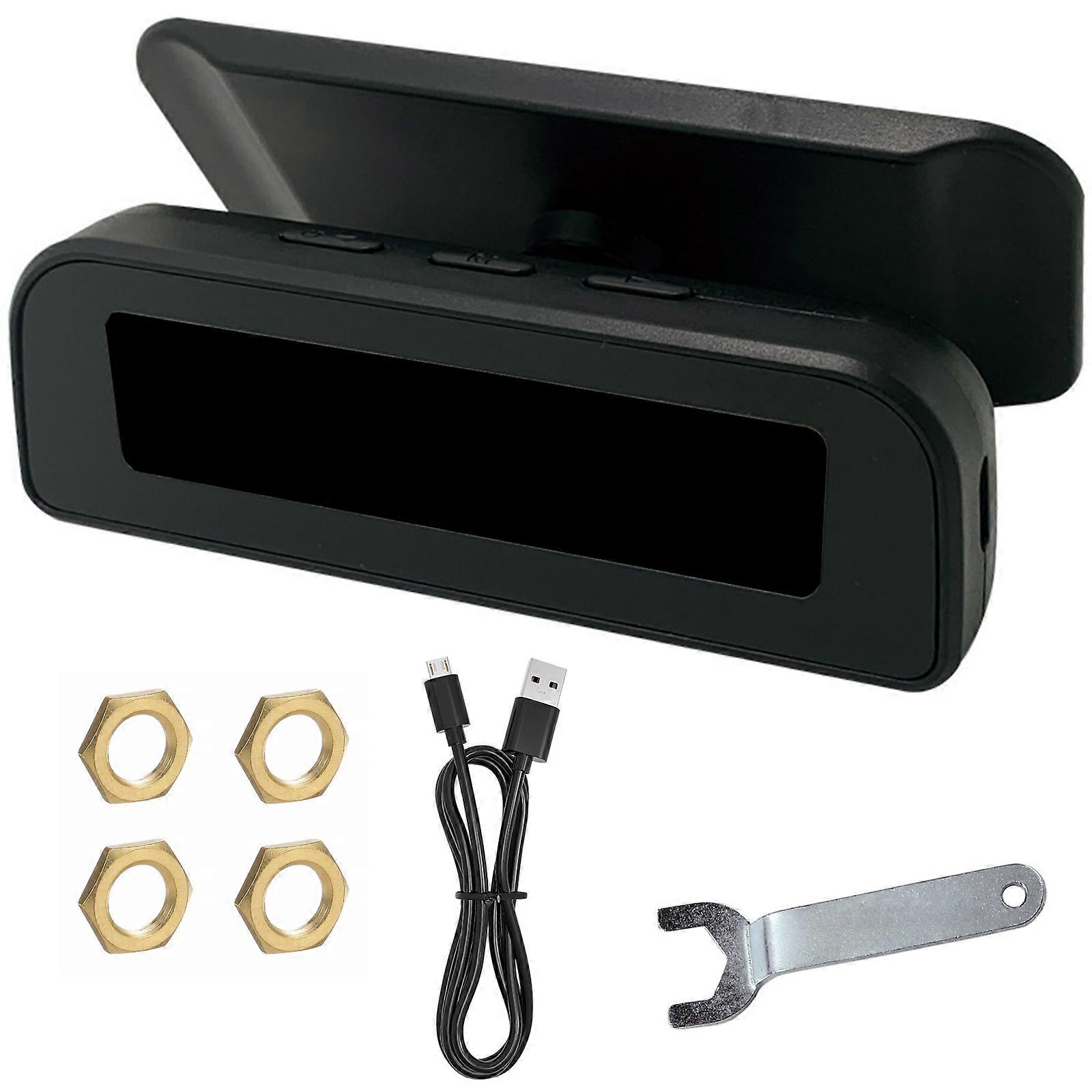 4 Tire Pressure Monitoring Kit Solar USB Powered Temperature Detection Tire Safety System Upgrades for Travel Trailers Multicolor