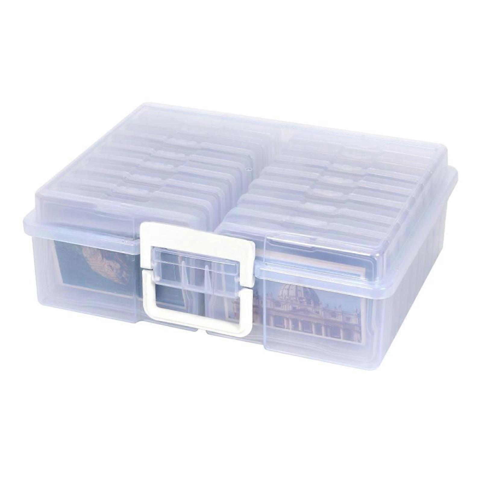 Clear Segmented Storage Box For Photos Books And Clothes Light Design Easy Transport Ideal For Apartments Dorms Multicolor
