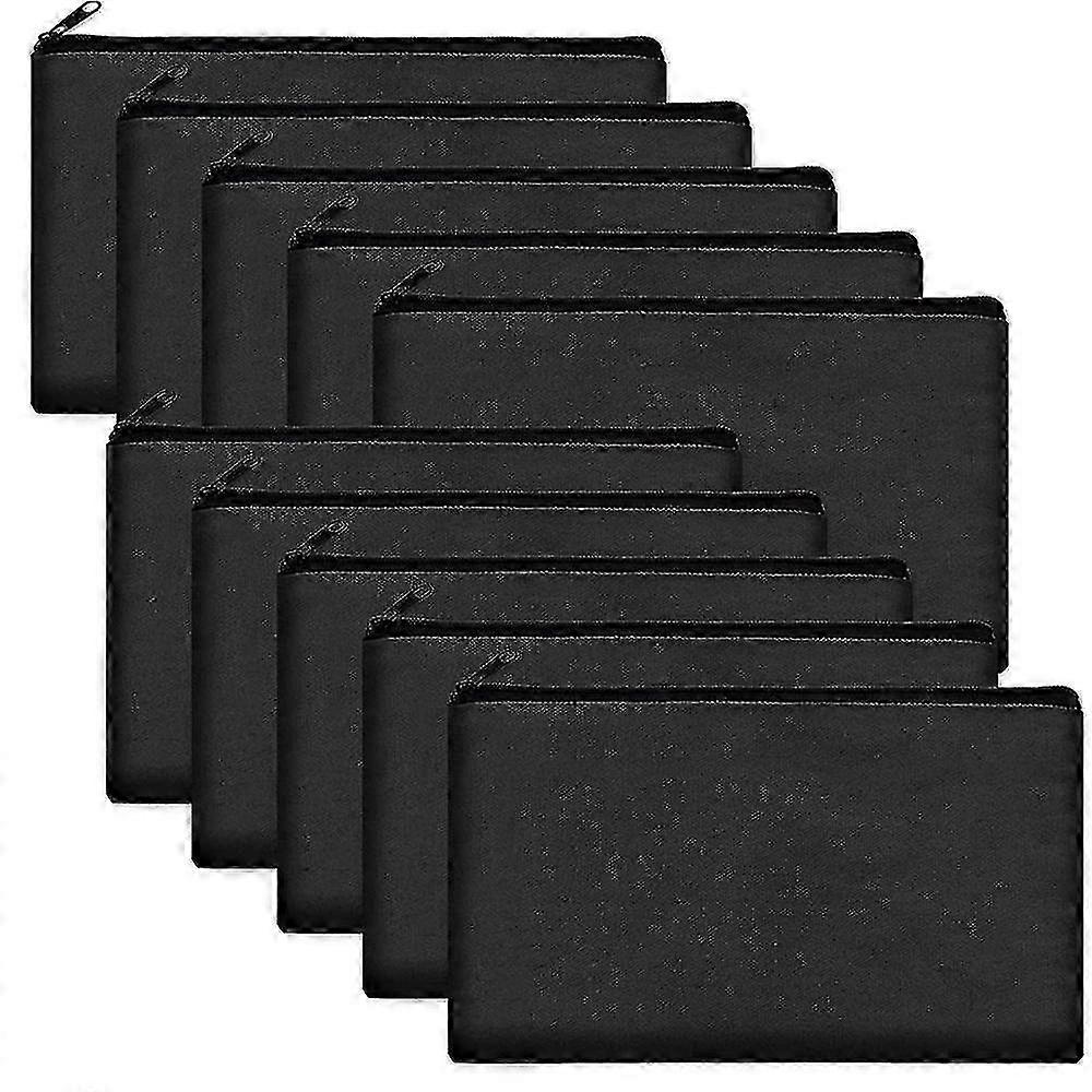 Unprinted Canvas Pencil Case 10 Pack for Artists Students
