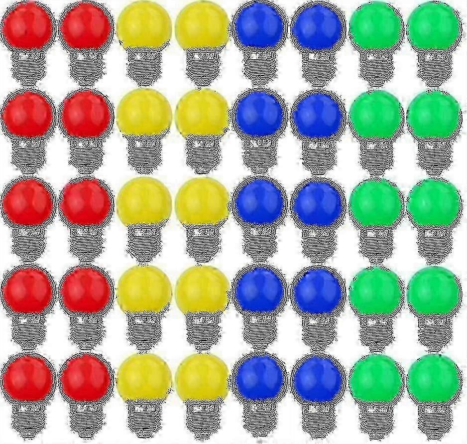 Ampoules design E27 à usage décoratif 40x LED colorées 240 lumens