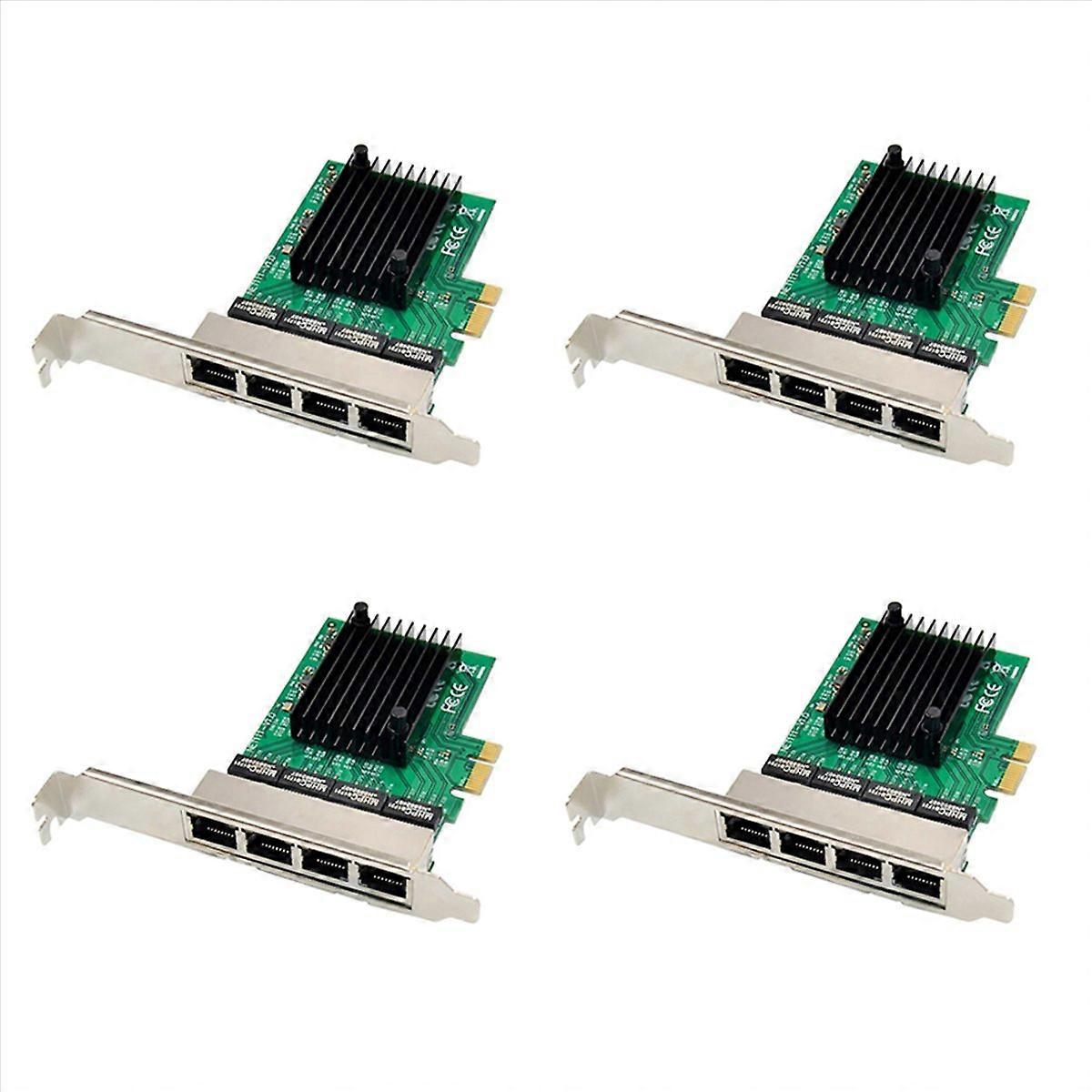 4X PCIE Network Card PCI-E X1 4 Port Gigabit Ethernet Server Network Card Adapter for Love Fast Sea 