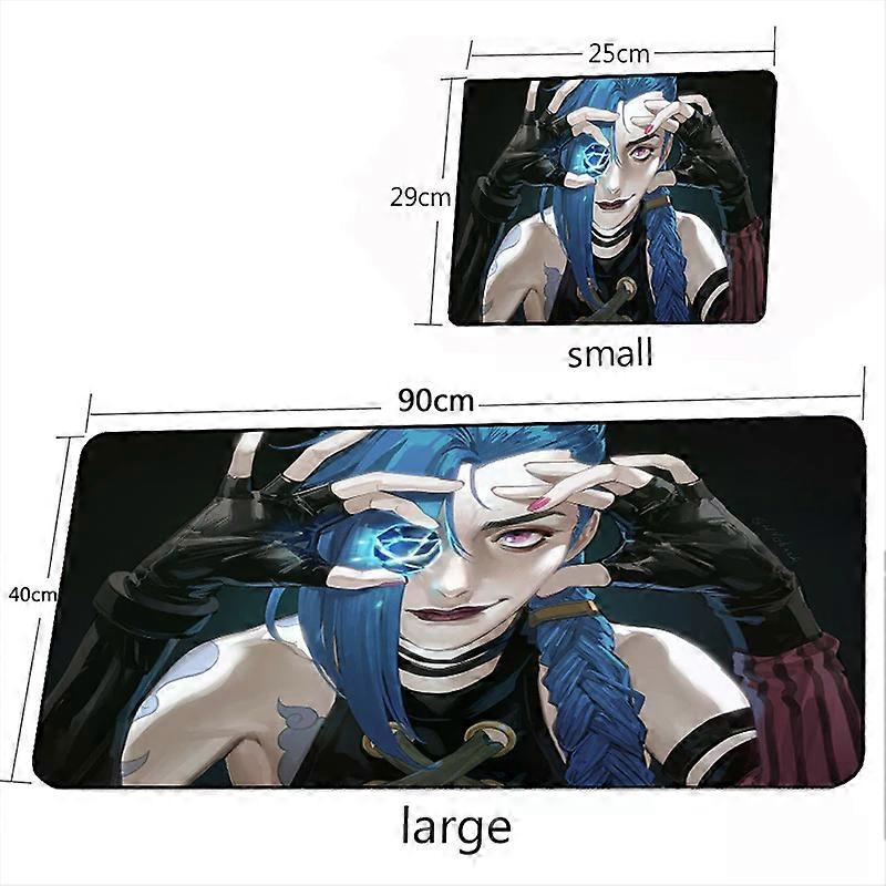 JINX VI Mousepads Computer Keyboard Pads Anime Arcane Mats Gaming Accessories 400*900mm Gamer Carpet Rug For LOL Large Desk Mat