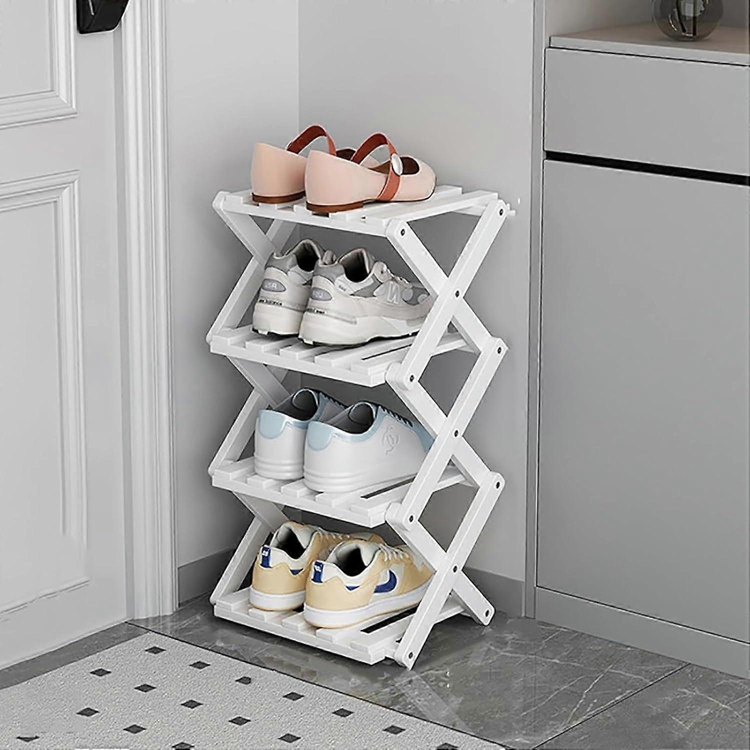 Shoe Rack Organizer for Small Spaces – Narrow DIY Storage Cabinet for Entryway, Corner, Bedroom