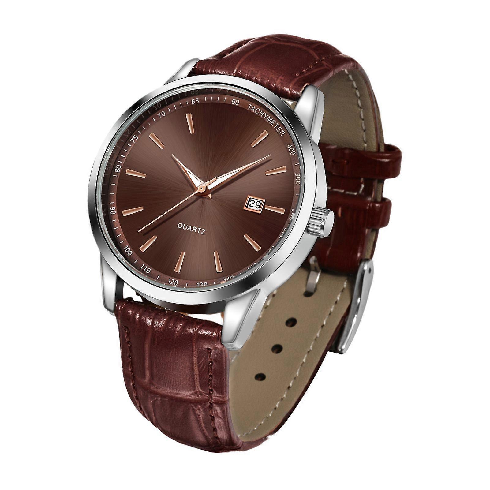 Men Watch Waterproof Design Simple Dial Calendar Function Business Casual Watch Casual Occasion Timepiece