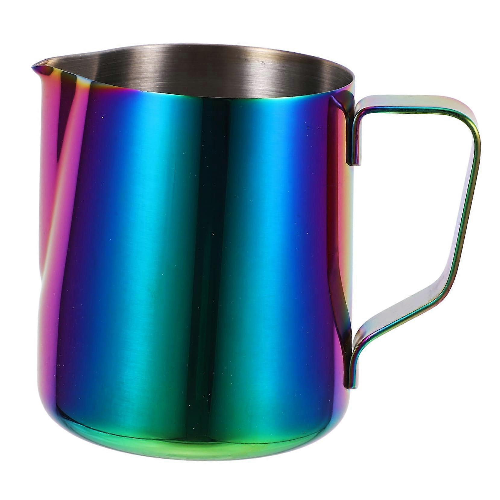 Stainless Steel Milk Frothing Pitcher with Narrow Spout and Ergonomic Handle for Latte Art