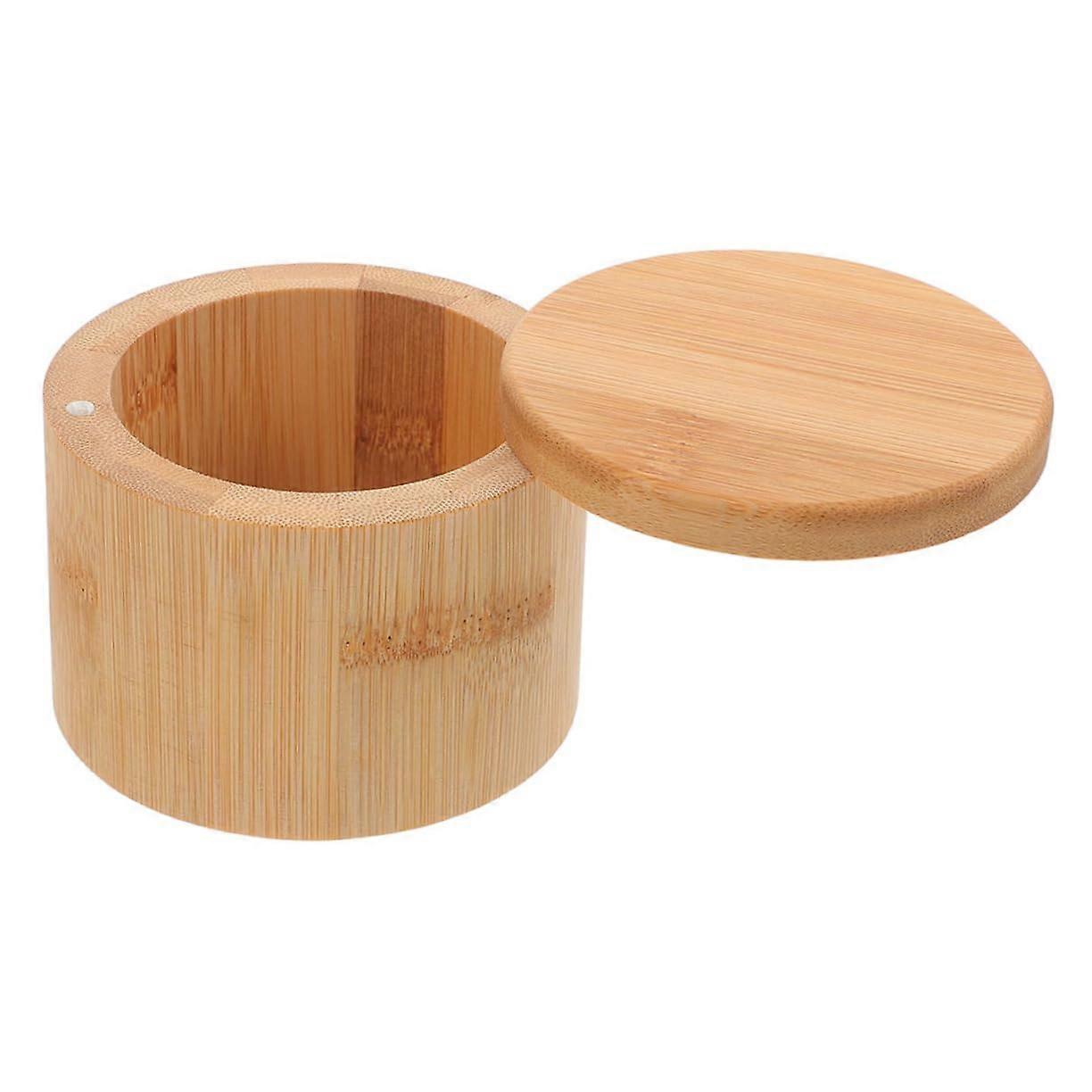 Bamboo Spice Container with EasyOpen Lid, Tight Seal Freshness for Kitchen Herbs and Seasonings