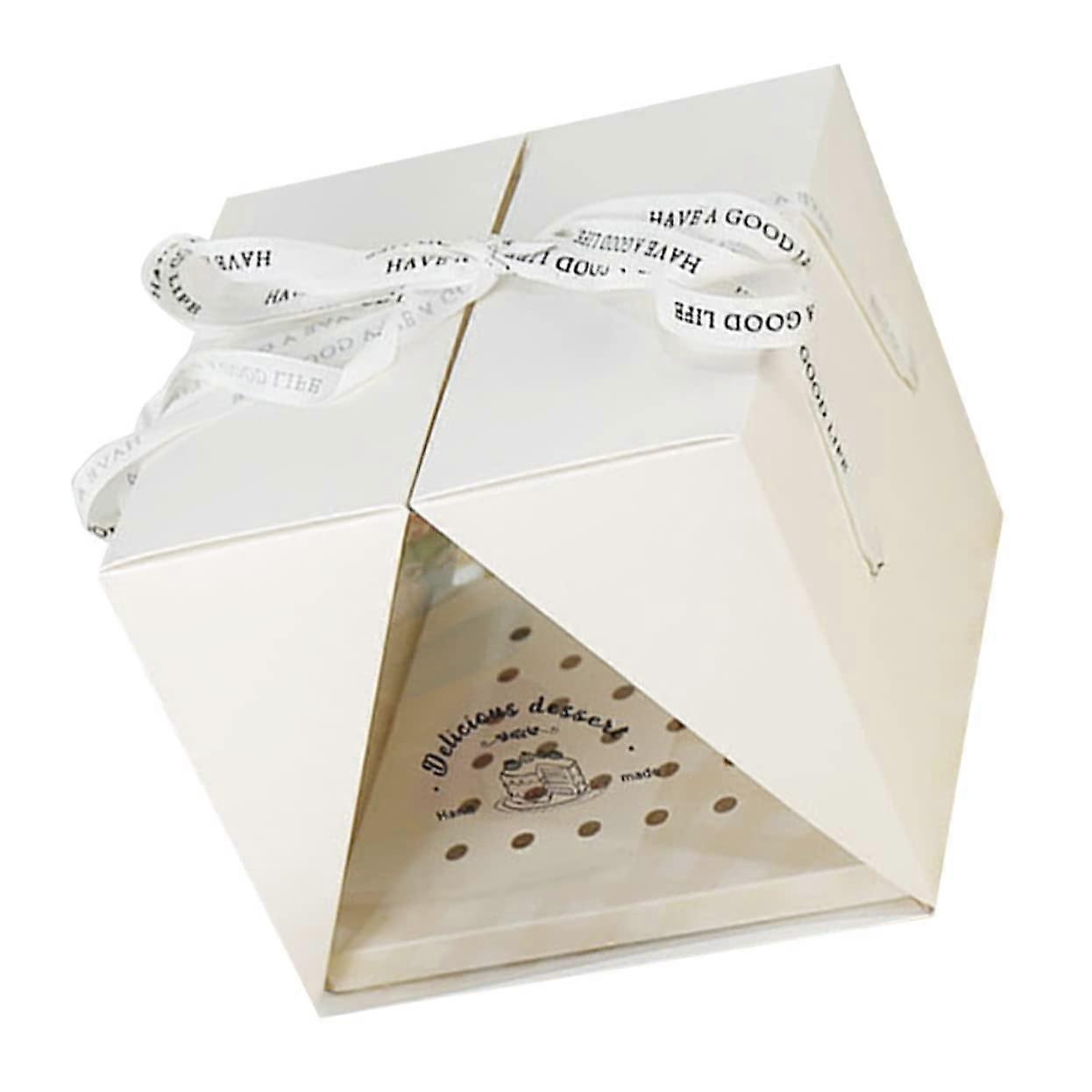 Clear Cake Carrier with Handle, Transparent Square Cake Holder for Parties and Outdoor Events