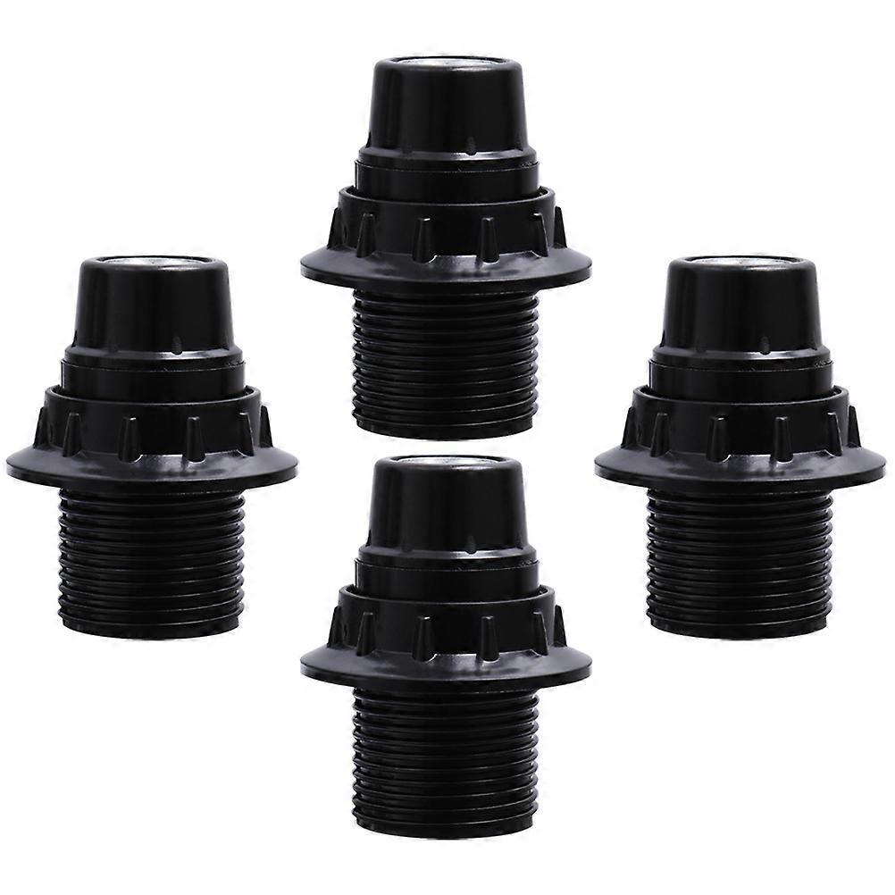 E14 Light Socket Lamp Holder Replacement for 8Pcs Black Plastic