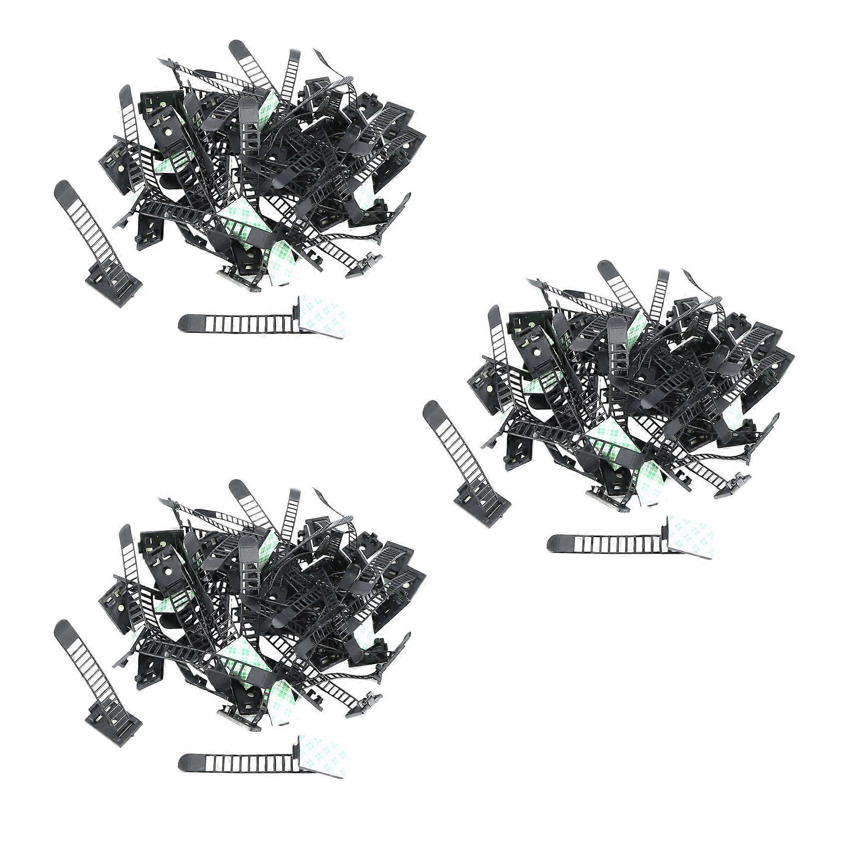 150Pcs 2 Sizes Adjustable Self-Adhesive Nylon Cable Straps Cable Ties Cord Clamp for Wire Management, Large and Small