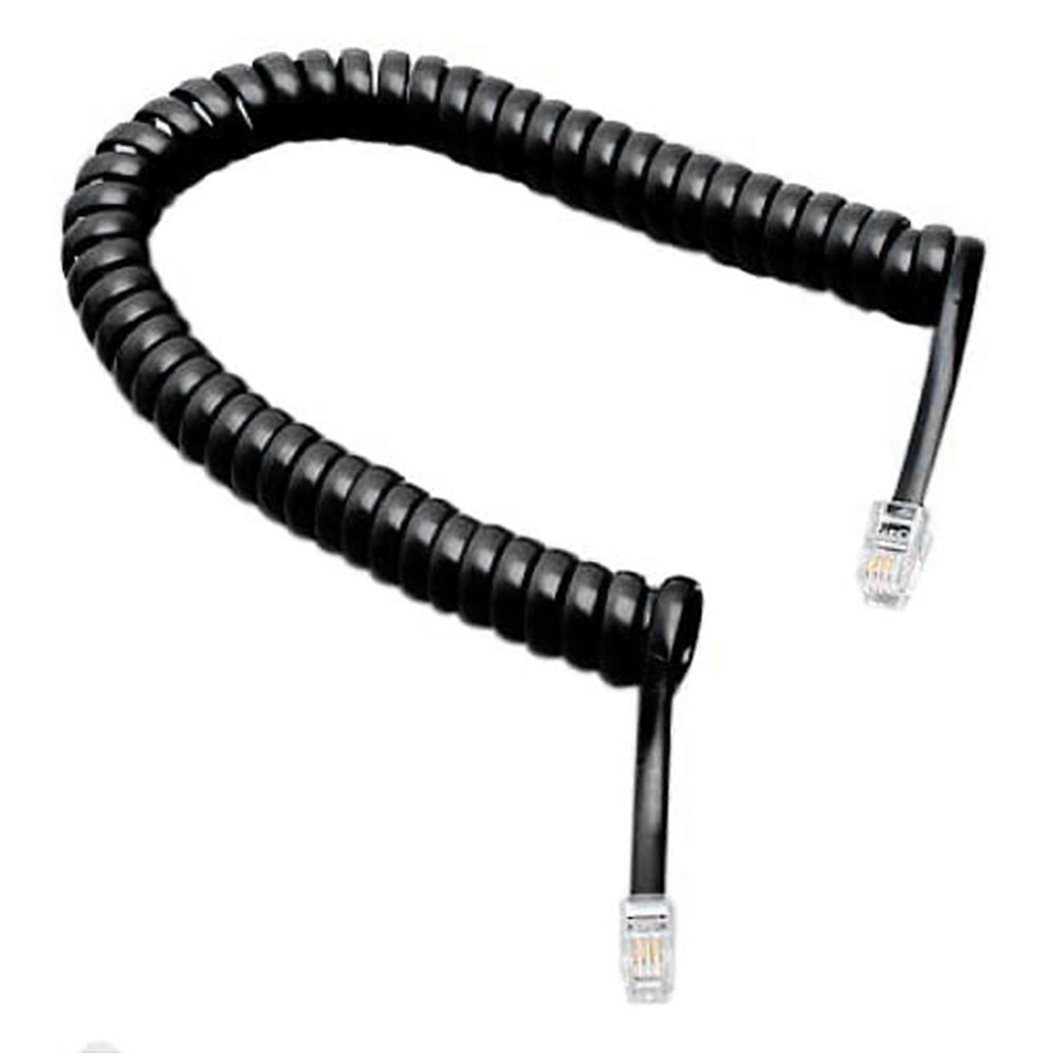 5.7Ft Black Telephone Extension Coil Cable Telephone Cable Cord