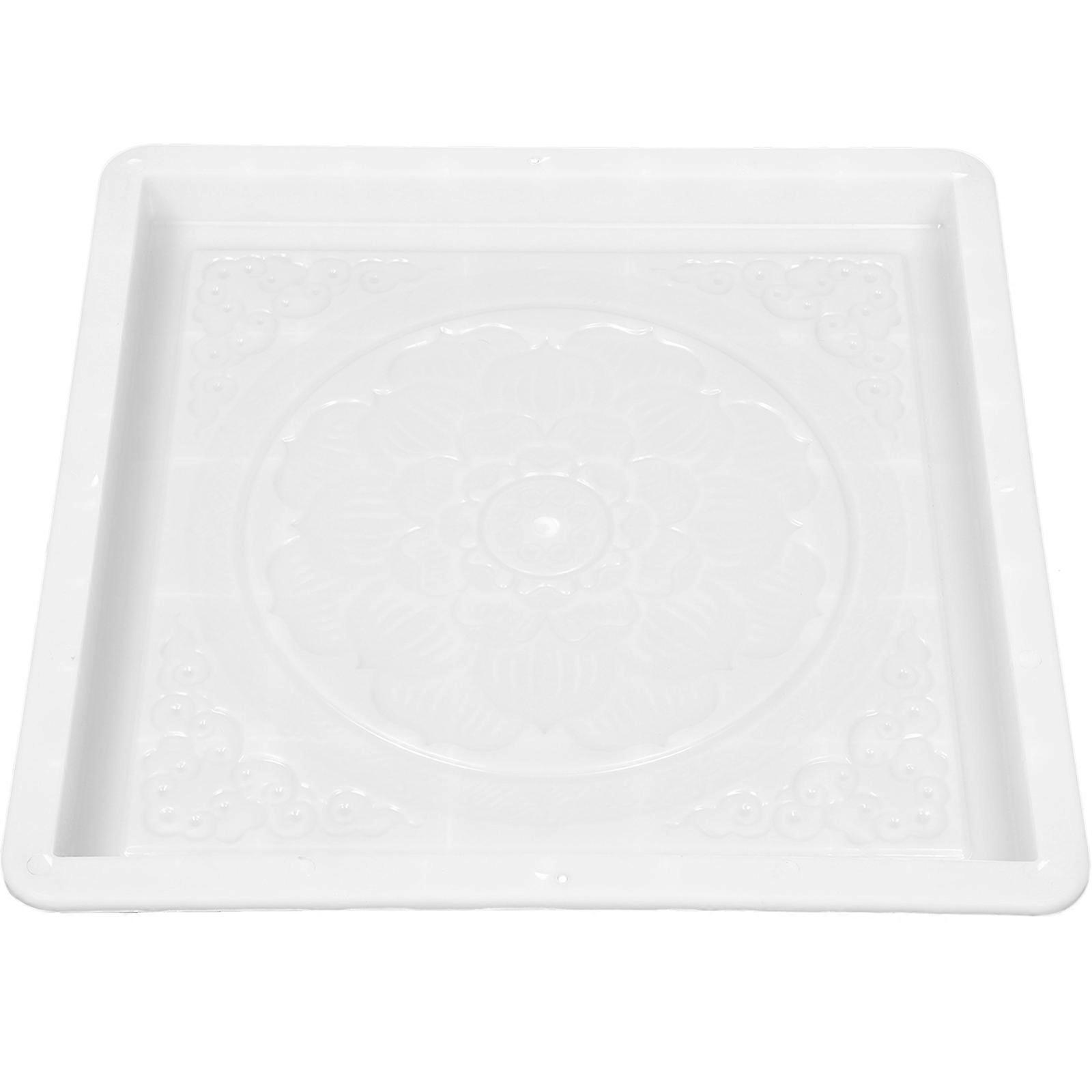 White Plastic Cement Mold for Landscaping 2Pcs Vintage Concrete Maker