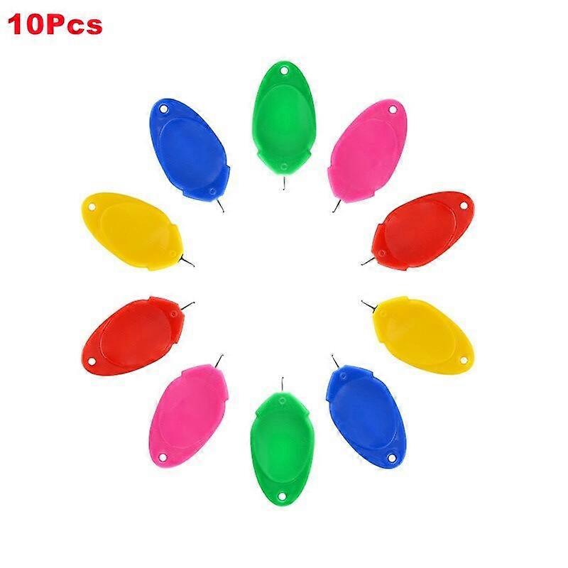 10Pcs Needle Threader Stitch Insertion Tool for Sewing Machine Plastic Wire Loop for Needles Needleswork Threader Sewing Tools