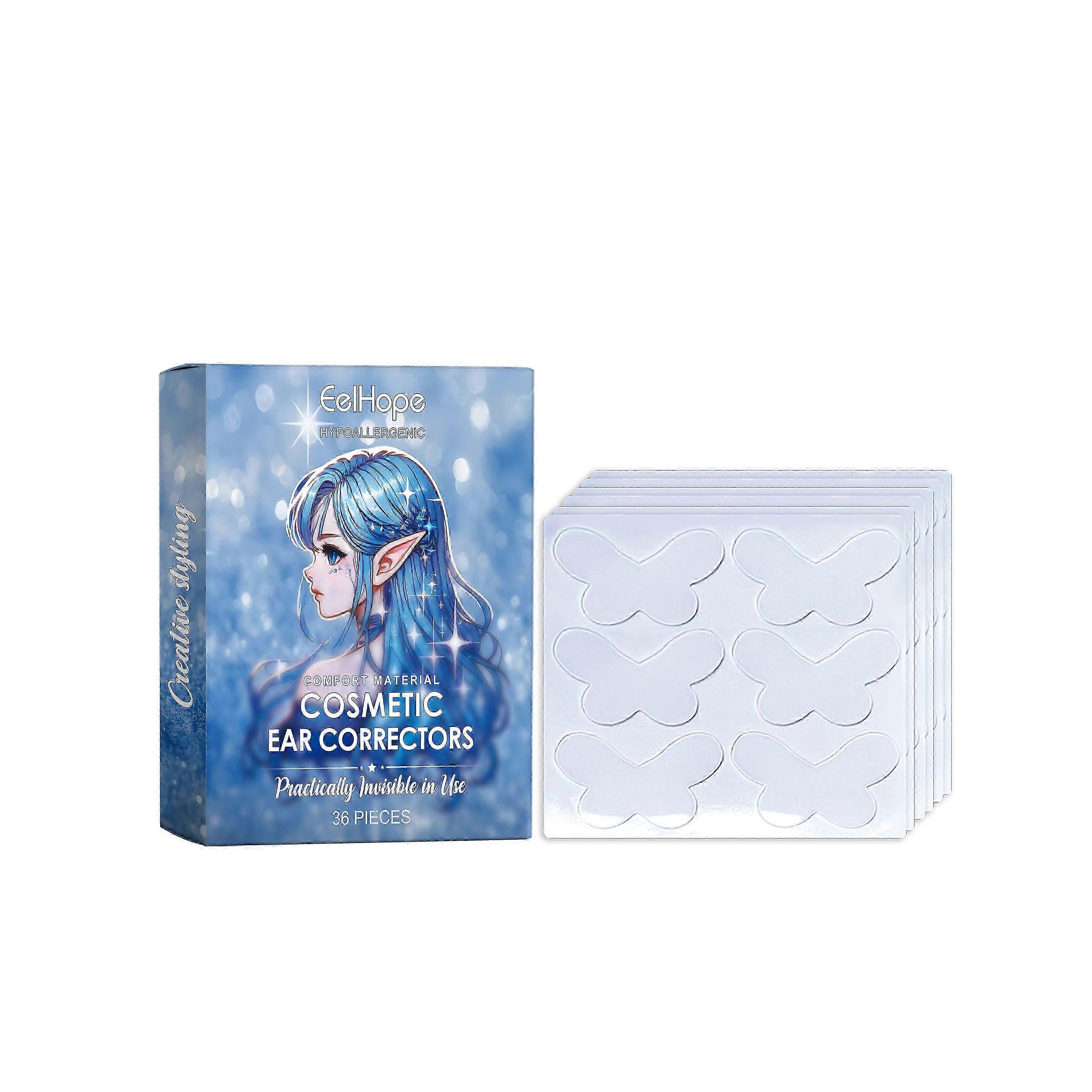 Invisible Silicone Ear Flaps for Makeup Support  Comfortable, Easy to Use, 36 Pieces