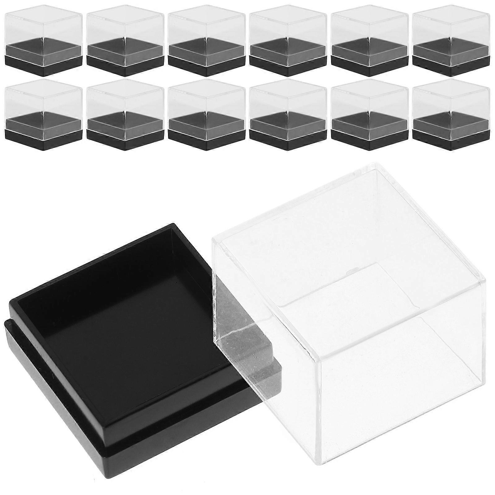 Mini Clear Acrylic Box for Gemstone Display Protective Display Box 72Pcs