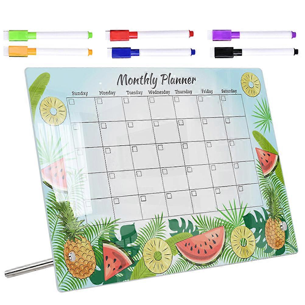 Transparent Acrylic Memo Board for Home Use 5Sets Fruit Pattern Note Board