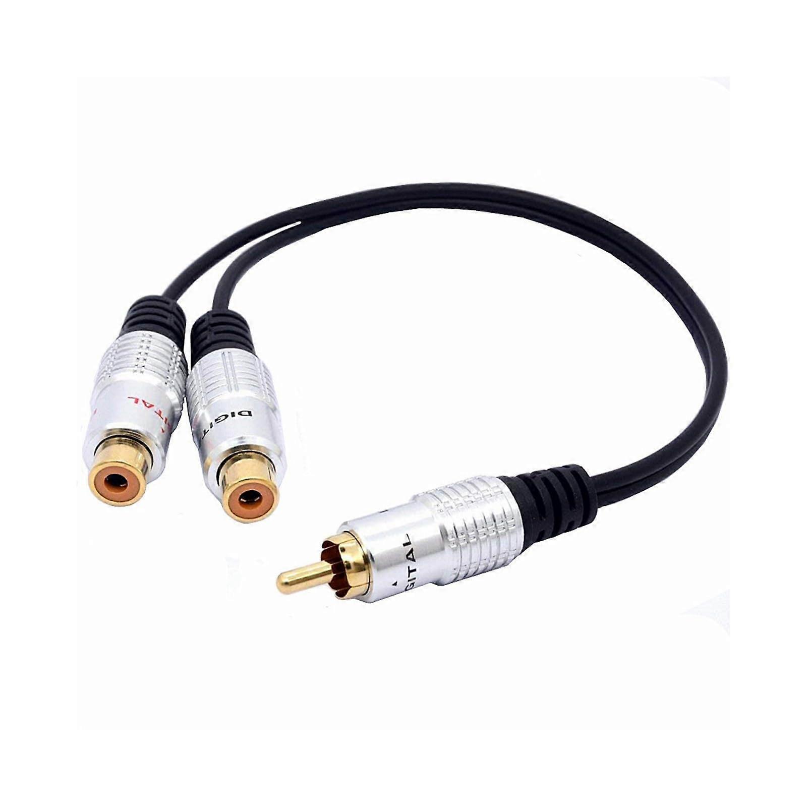Male To Female Connectors Adapter Cable Y Splitter 9.84in Long For Audio Components Compatible With Sound Systems