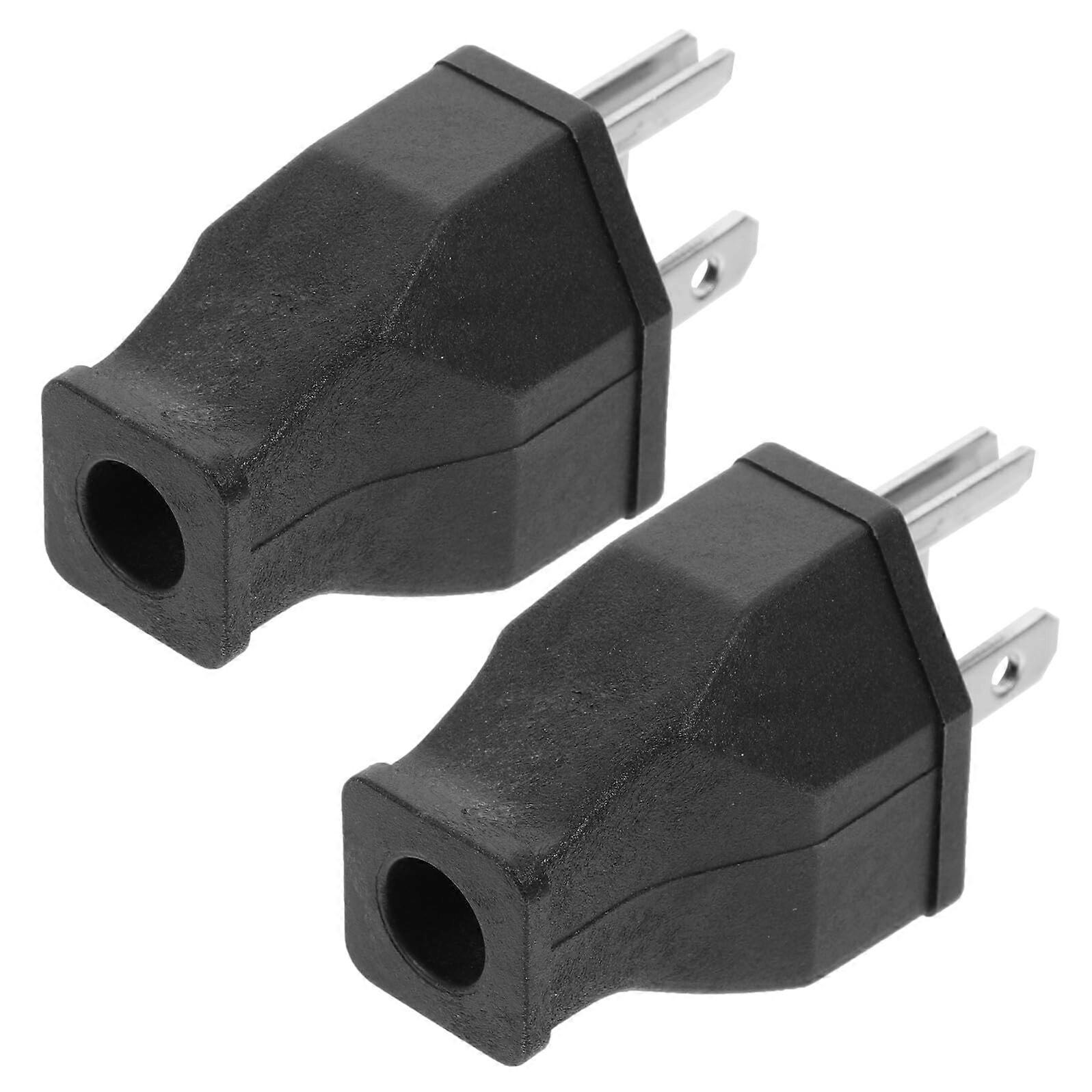 2pcs Heavy Duty Extension Cord Plug Replacement with  Conductivity Copper and FireResistant ABS
