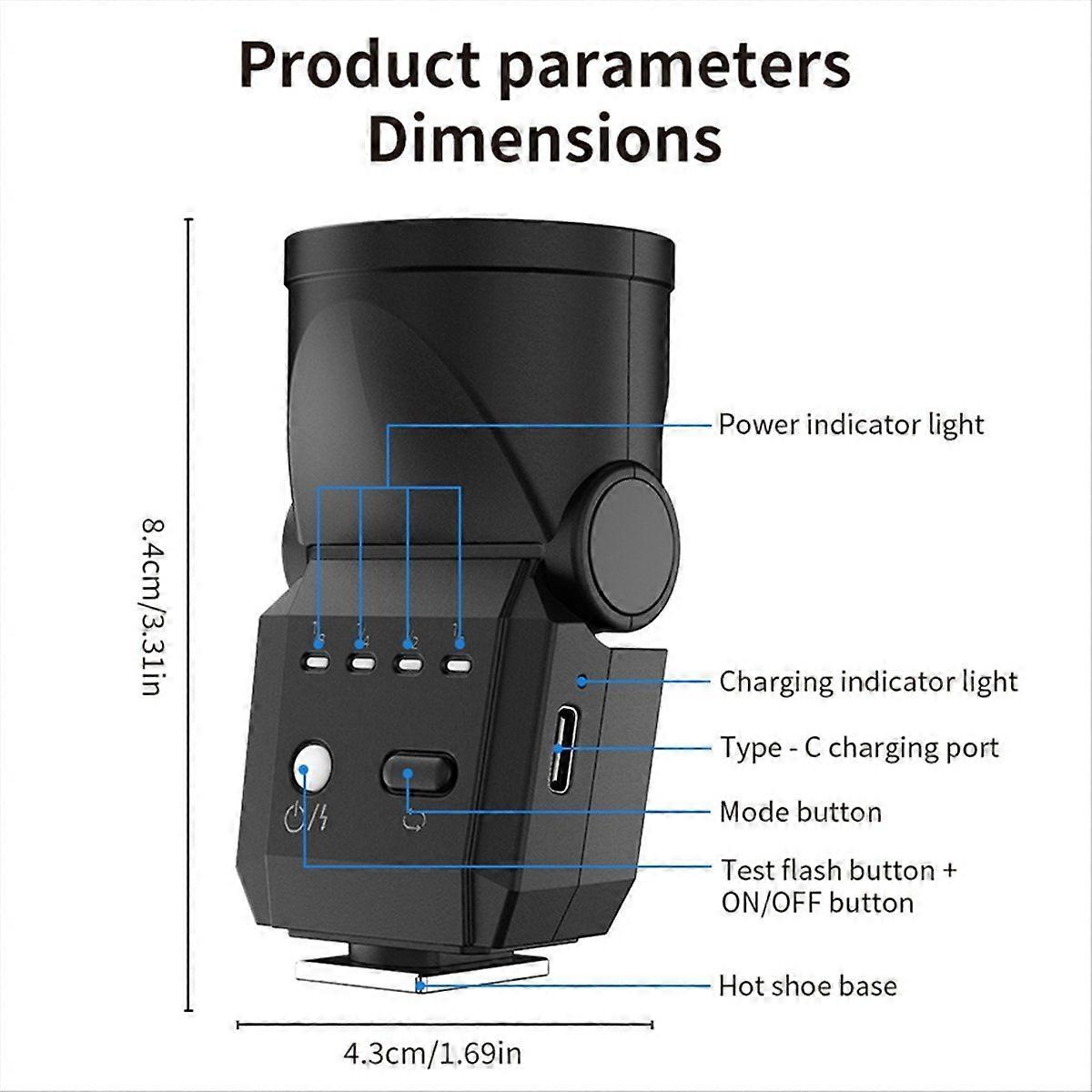 Universal Retro Mini Flash Micro-Single Camera External Top Light Hot Shoe Small Photography Fill L
