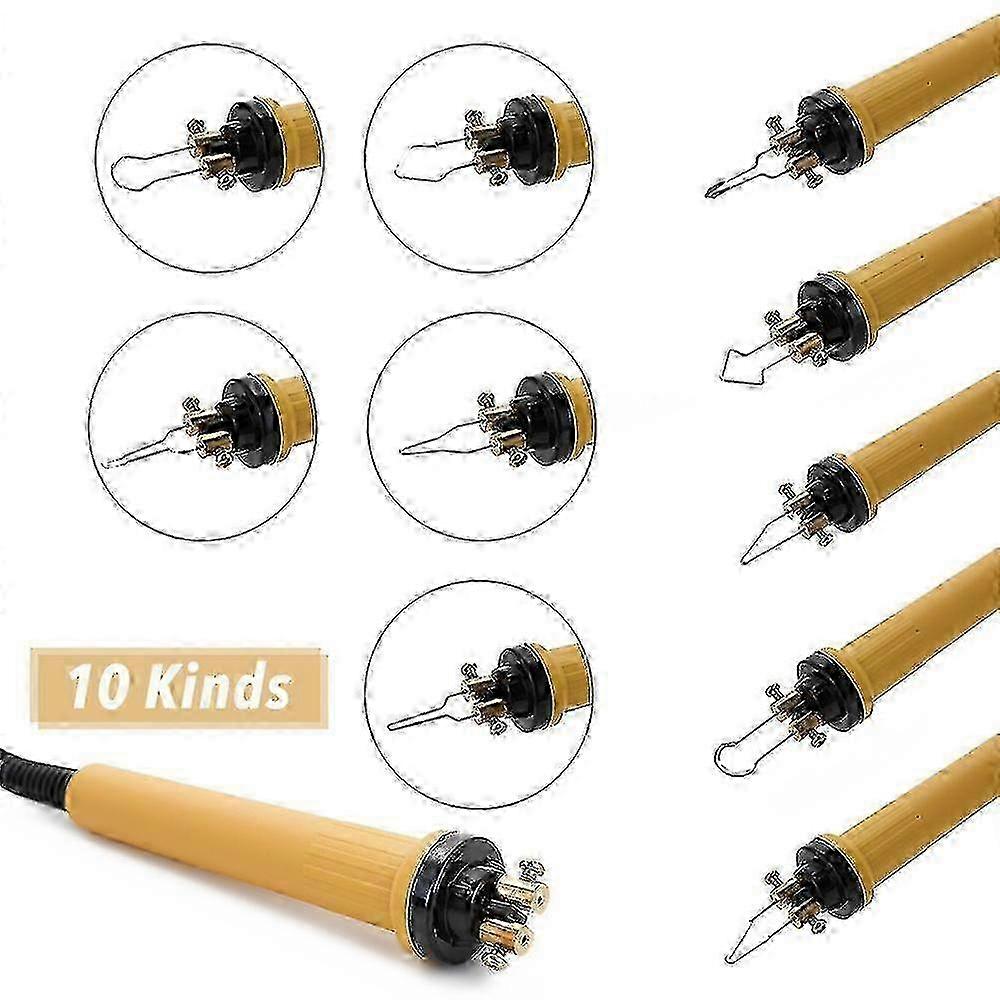 Wood Burner Pyrography Brush Burner Gourd Craft Tool Set with Welding Wire Top Adjustable Temperature hwy