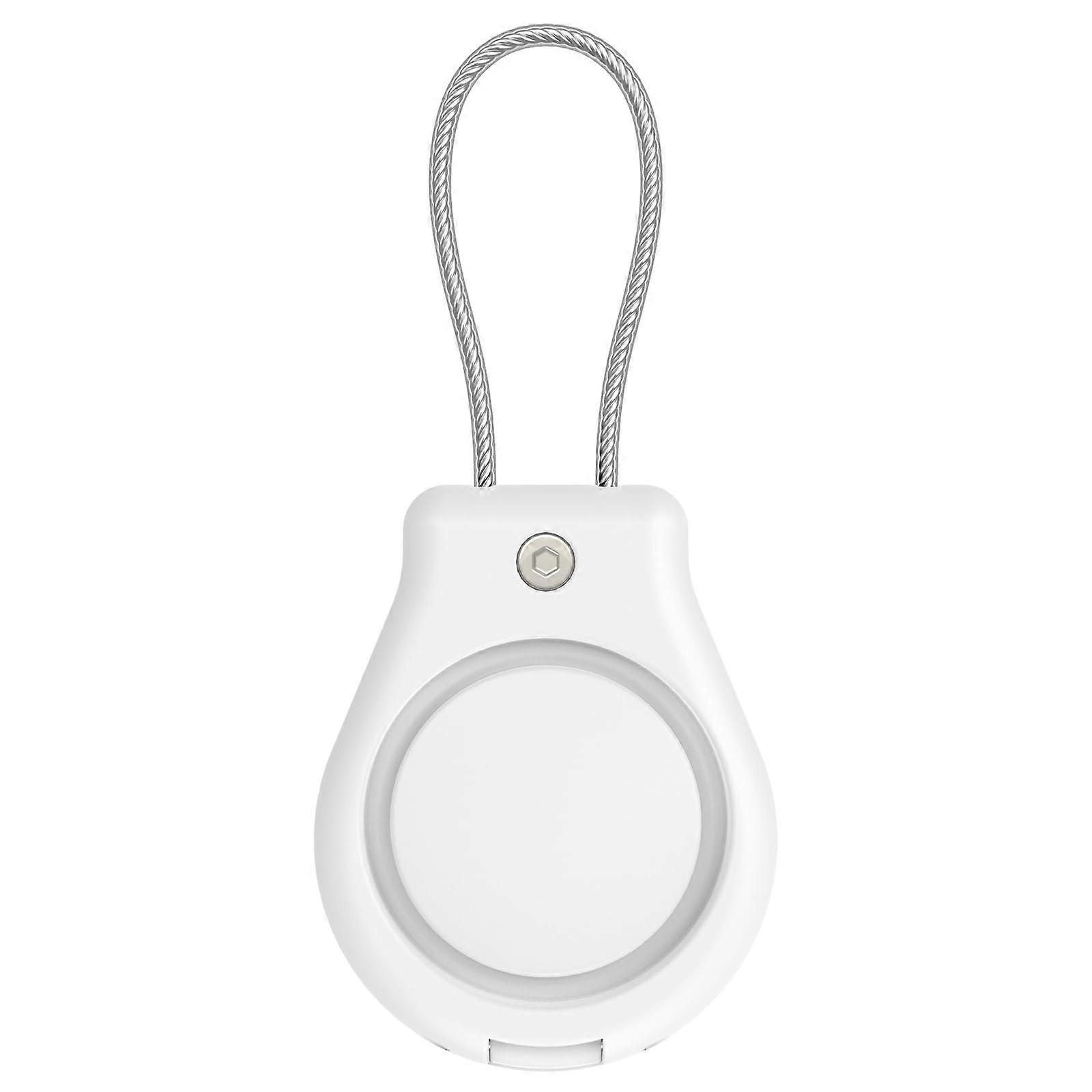 Holder for AirTag Waterproof GPS Tracker Case with Secure Snap Lock Weatherproof Cover White