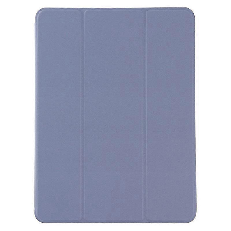 Capa elegante para iPad Pro 2024 de 11 polegadas em silicone roxo fumê.