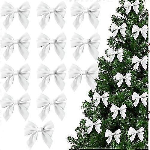 12pcs Small Festive Bows for Christmas Tree Decorations