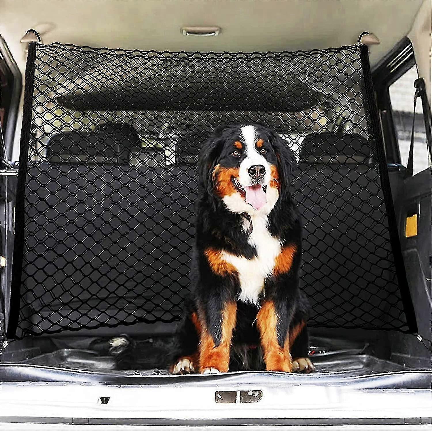 Double Car Trunk Net, Pets Portable Dog Car Net, Universal Car Separation For Dog Cat Net,120x85cm