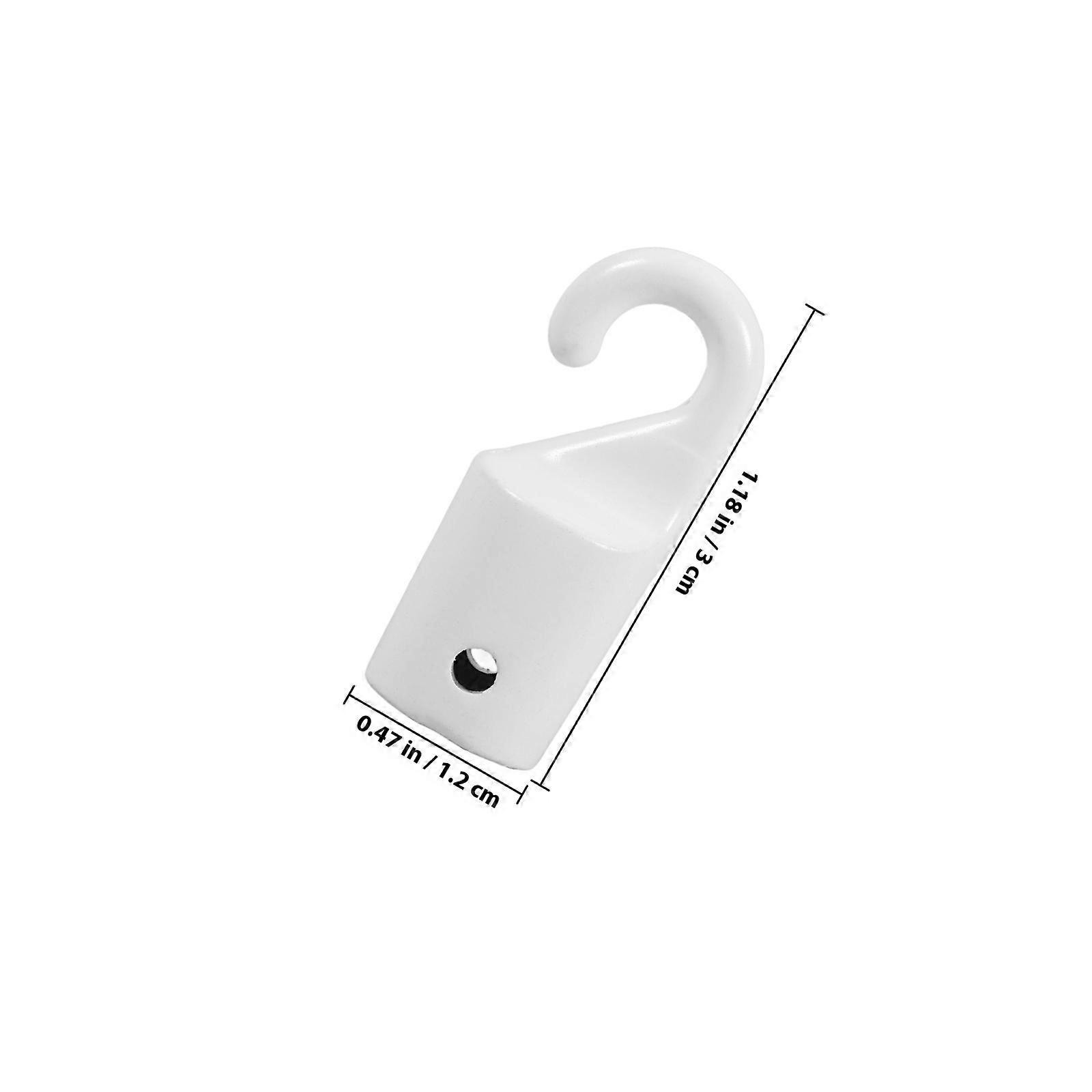 White Blind Replacement Hooks for Curtain Wand 2Pcs Plastic Parts