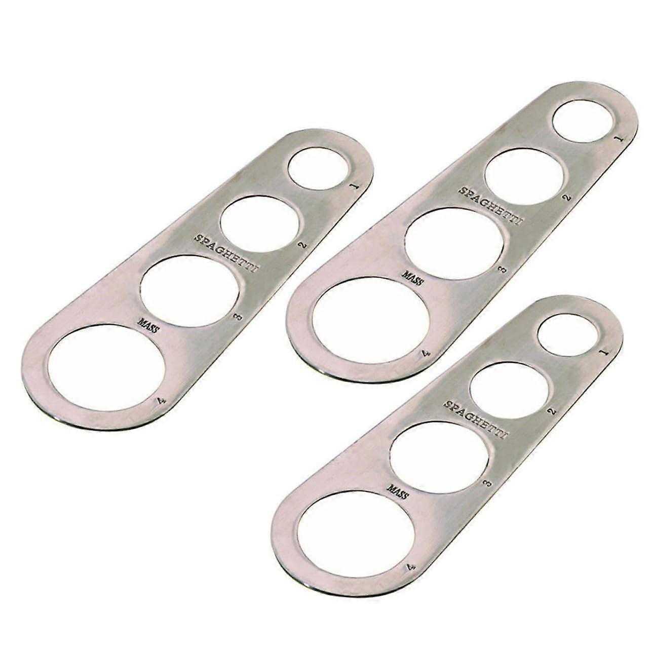 Pasta Measuring Tool Set Stainless Steel Spaghetti Portion Control Ruler Dishwasher Safe 3pcs