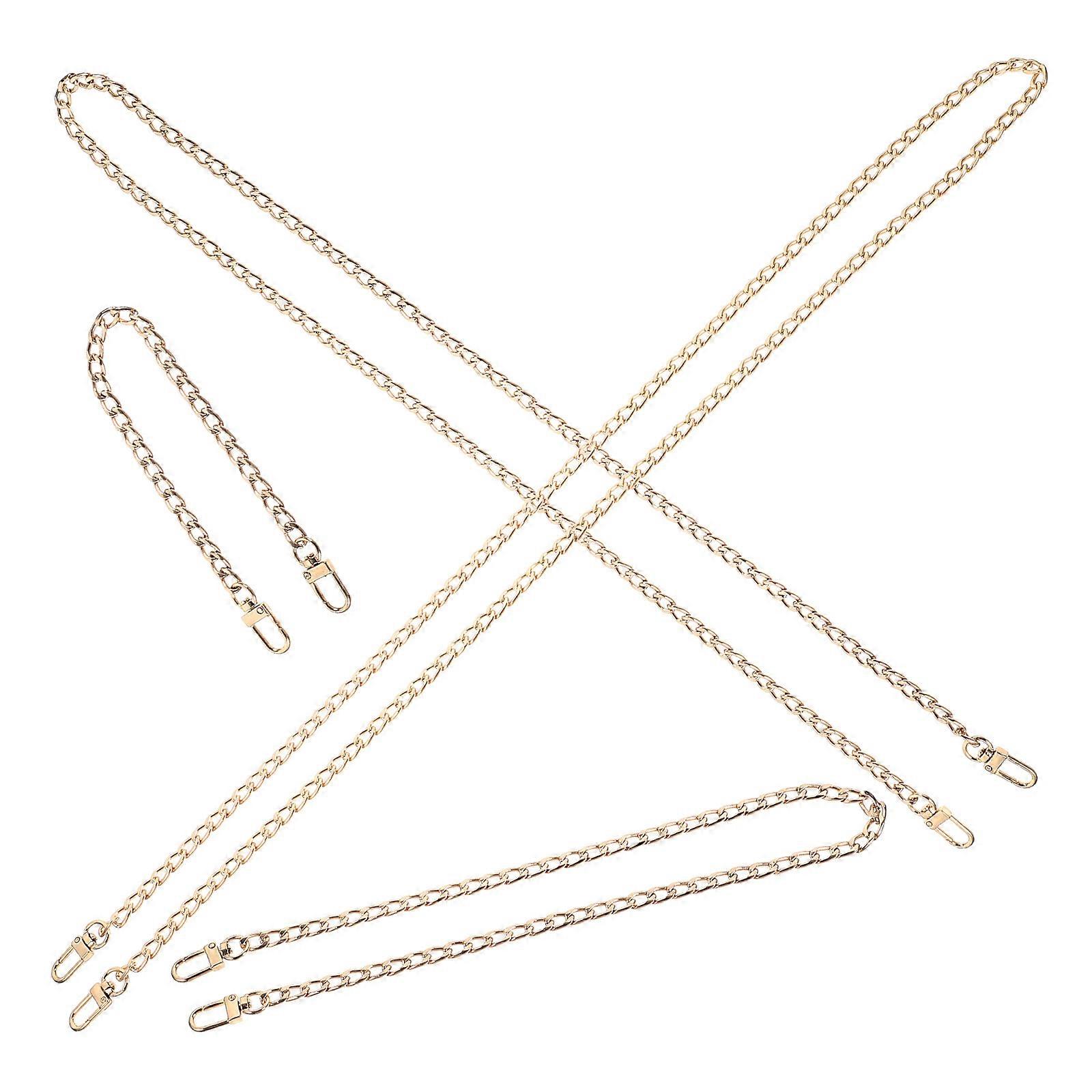Chain Strap For Purse Decorative Chain Extend Strap Length Flat Chain Style 4Pcs
