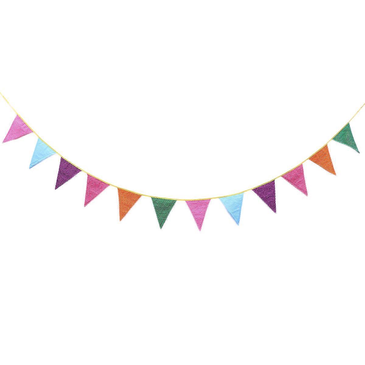 Assorted Color Pennant Flags for Wedding Decoration 12 Triangle Flags