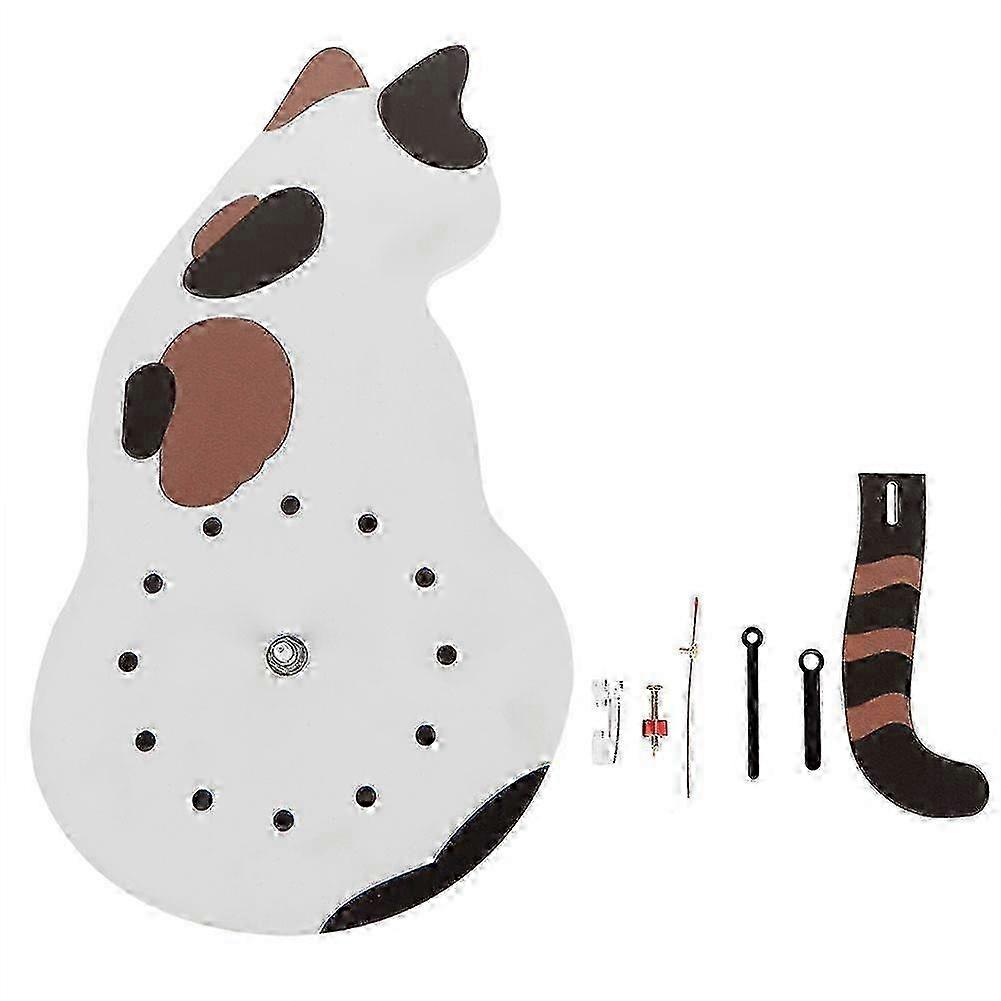 2025 Cartoon Wagtail Cat Wall Clock Decorative Clock with Silent Movement