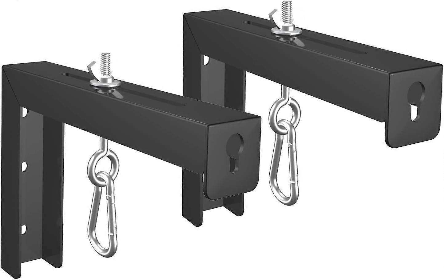 Universal Wall Mounted Projector Screen, 1 Pair Screen Stand, Hanging Mount L-Brackets, Adjustable Hook Kit, Holds 66 lbs, Black
