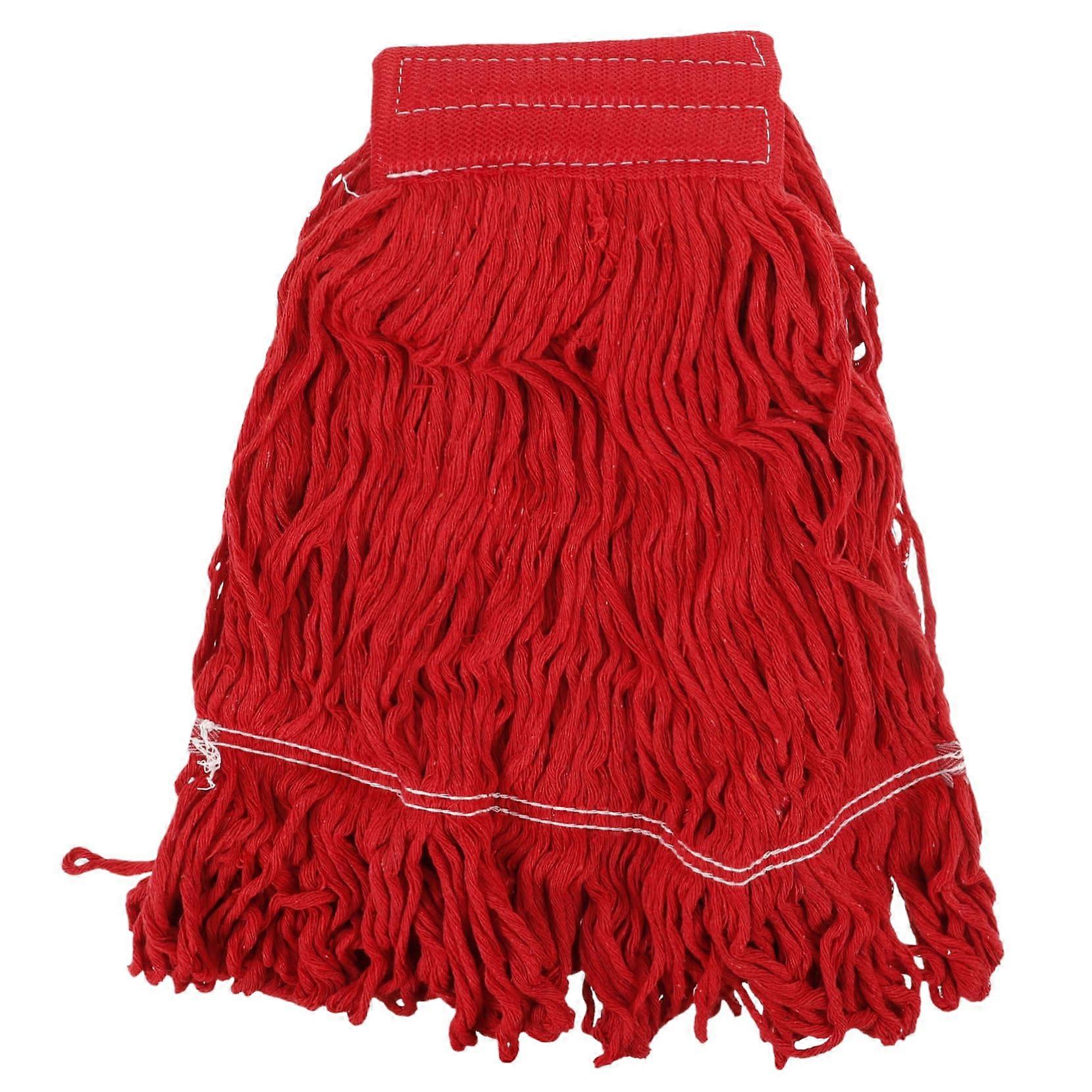 Industrial Mop Head Replacement Heavy Duty  Absorption Cotton Polyester Washable Red 1pc