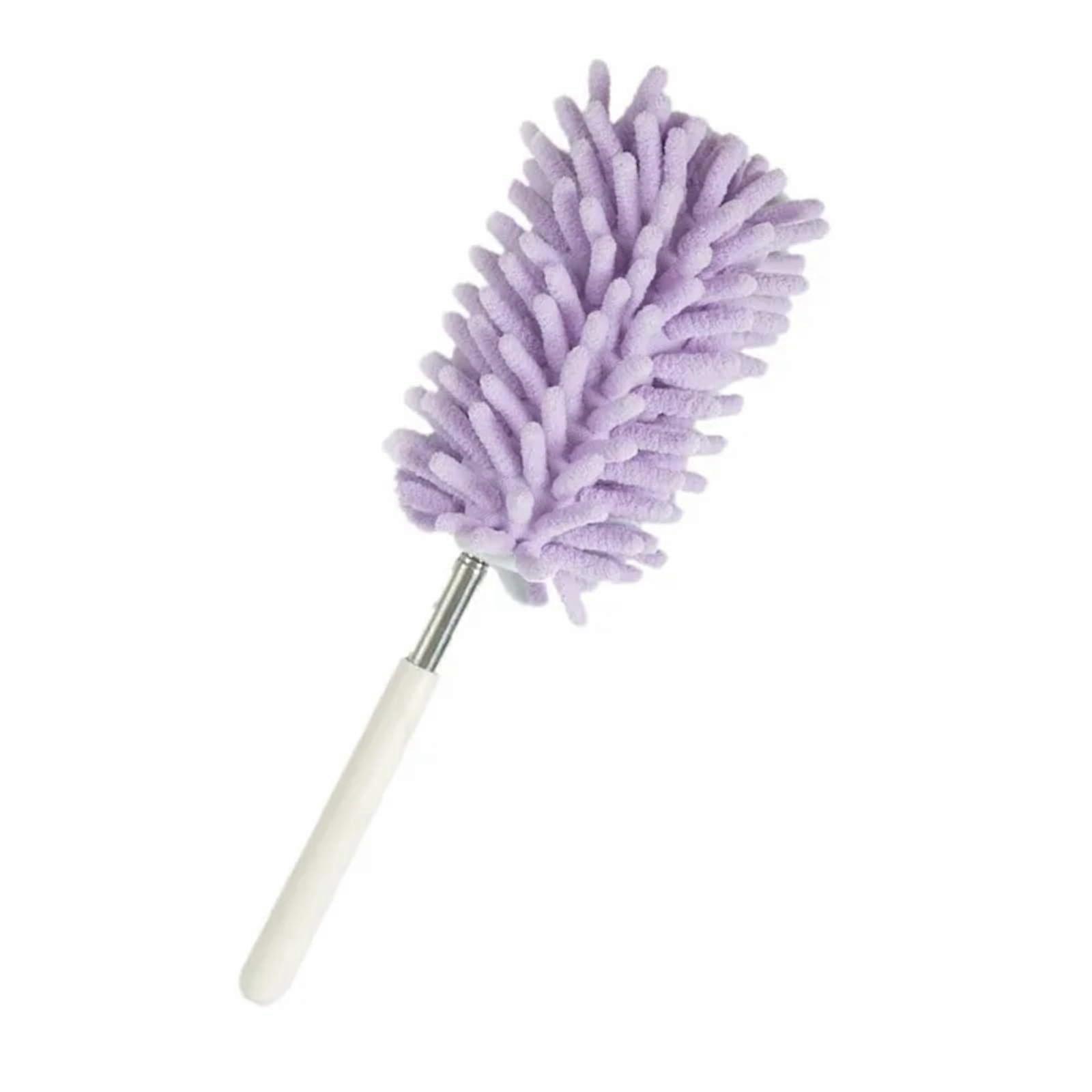 Extendable Microfiber Duster for  Ceilings with Telescopic Stainless Steel Handle Purple