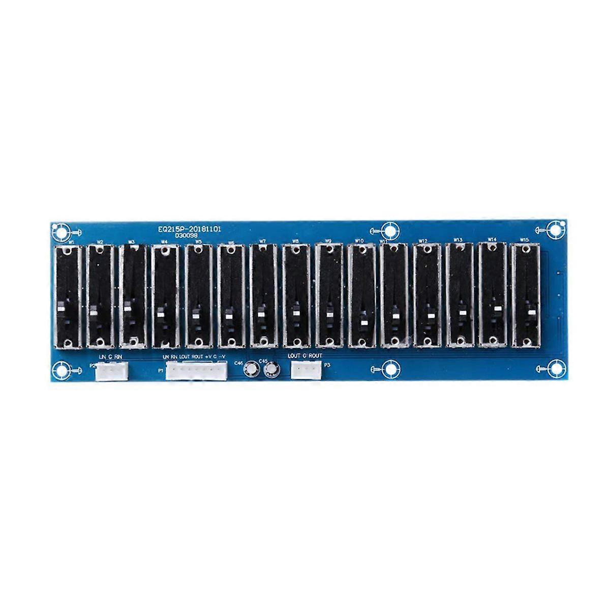 EQ Equalizer Board Stage Professional Tone Preamplifier Stereo 15 Road Preamp Equalizer Power Supply