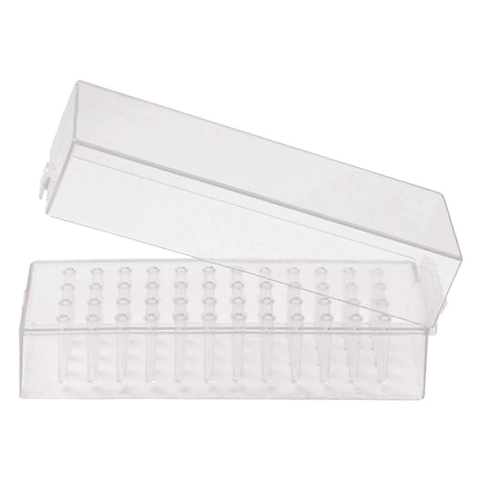 Nail Drill Bits Storage Box Sturdy Plastic Manicure Grinding Head Display Box