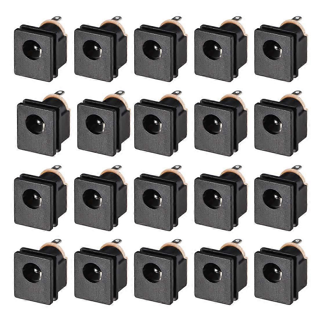 DC015 5.5mm x 2.1mm DC Power Jack Socket 3 Pin Female Panel Mount Connector 20pcs