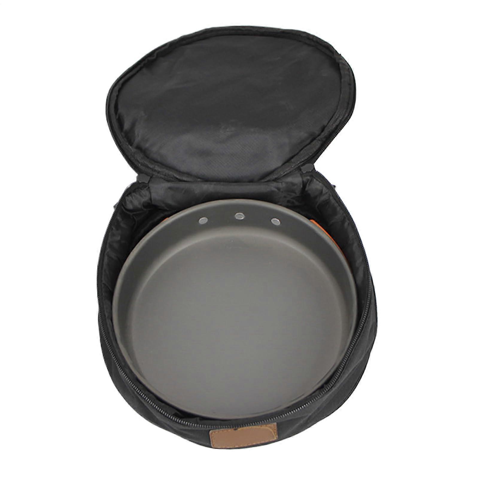 Waterproof Camping Utensil Organizer with Round Compact Design for Outdoor Tableware Storage