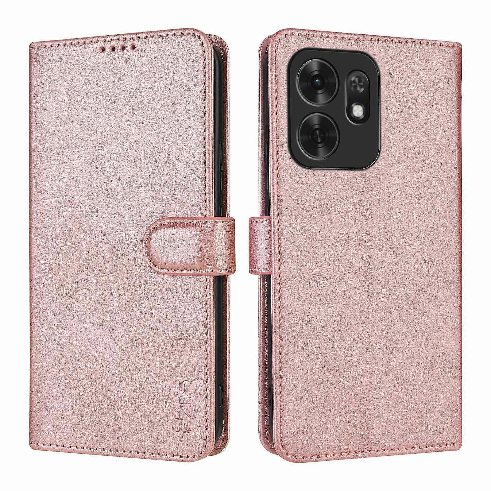 Étui portefeuille en cuir PU AZNS pour For Honor Play 60A 5G - Or rose