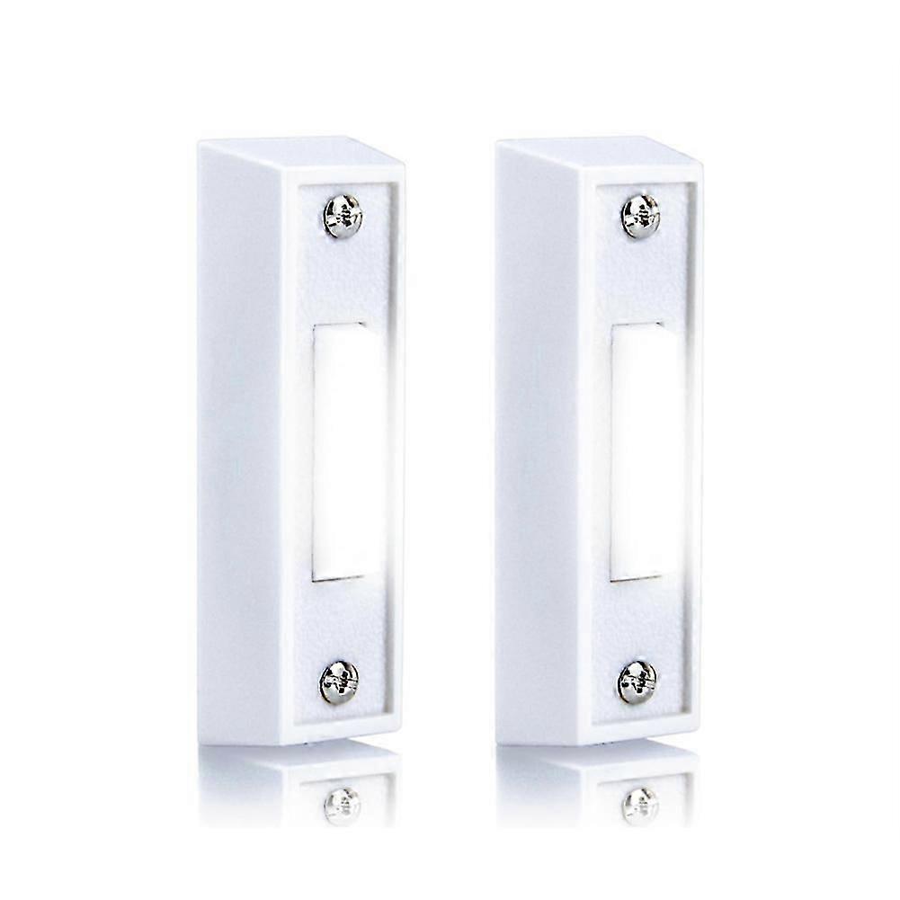 2-Pack LED Lighted Doorbell Button, Wired Push Button Replacement with High Compatibility for Garage and Wall Mount