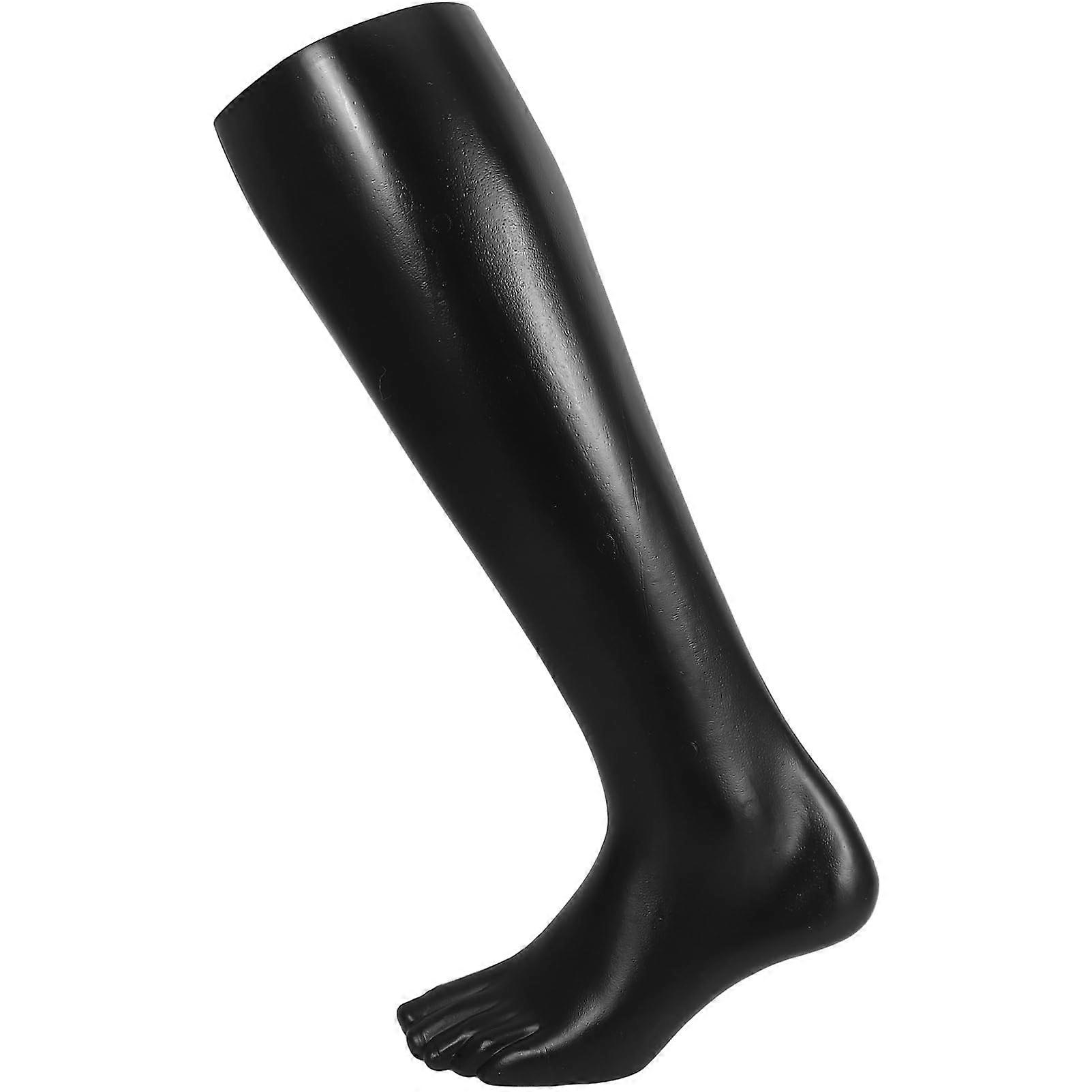 Sock Display Stand Black Plastic Mannequin Foot Model for Retail Hosiery Showcase