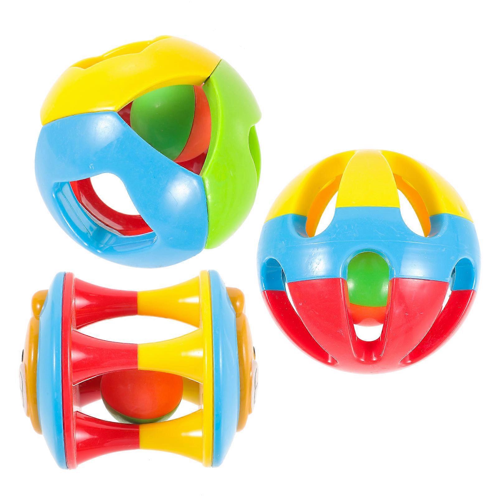 Parrot Toy Teether Ball for Parrot Training 3Pcs Assorted Color Chewing Balls