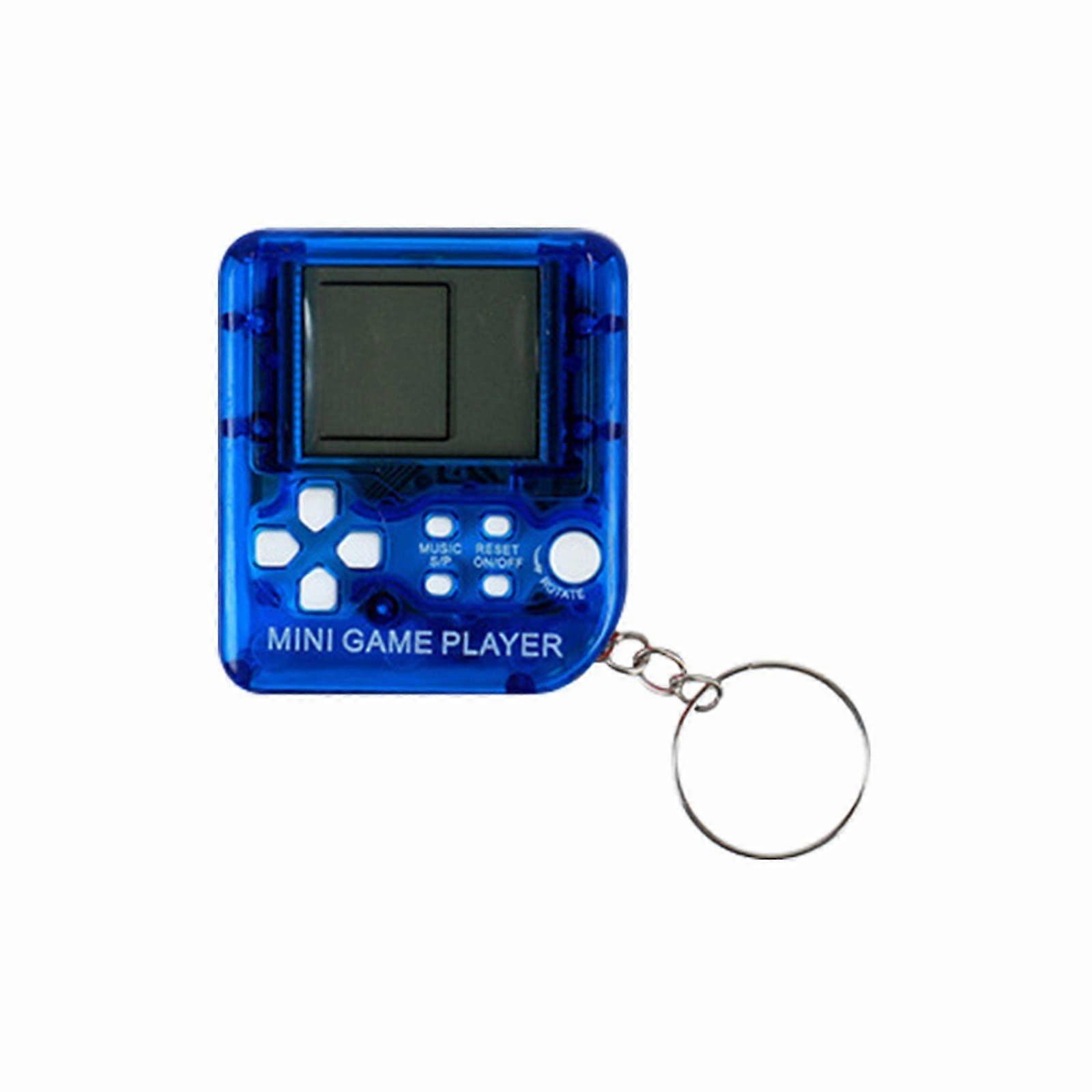 Mini Handheld Game Console with Keychain Ring, Retro 2 in 1 Play Pendant for Kids Backpack