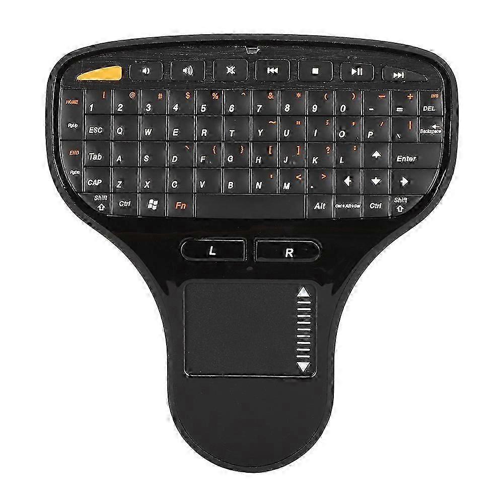 Portable keyboard with touchpad, black, two-way 2.4GHz wireless frequency controller