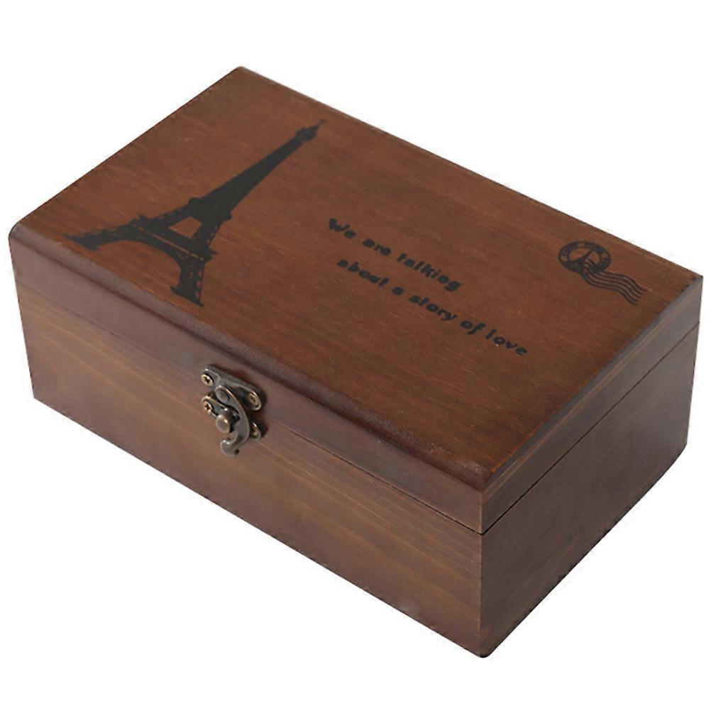 Solid Wood Needle and Thread Box Sundries Sewing Box for Storage 1Pcs