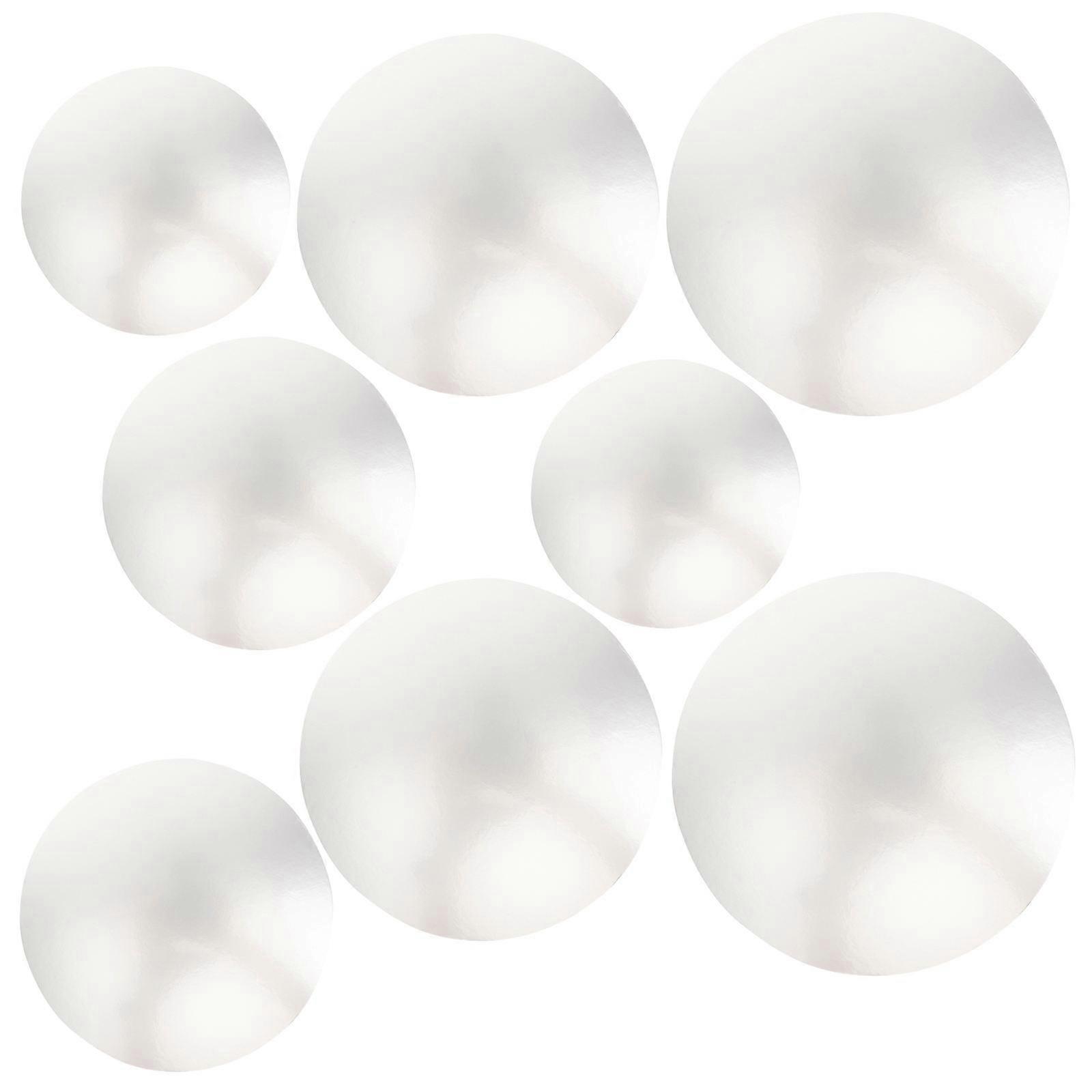 Cake Drum Round Cake Plate for Baking 8Pcs White Transfer Boards