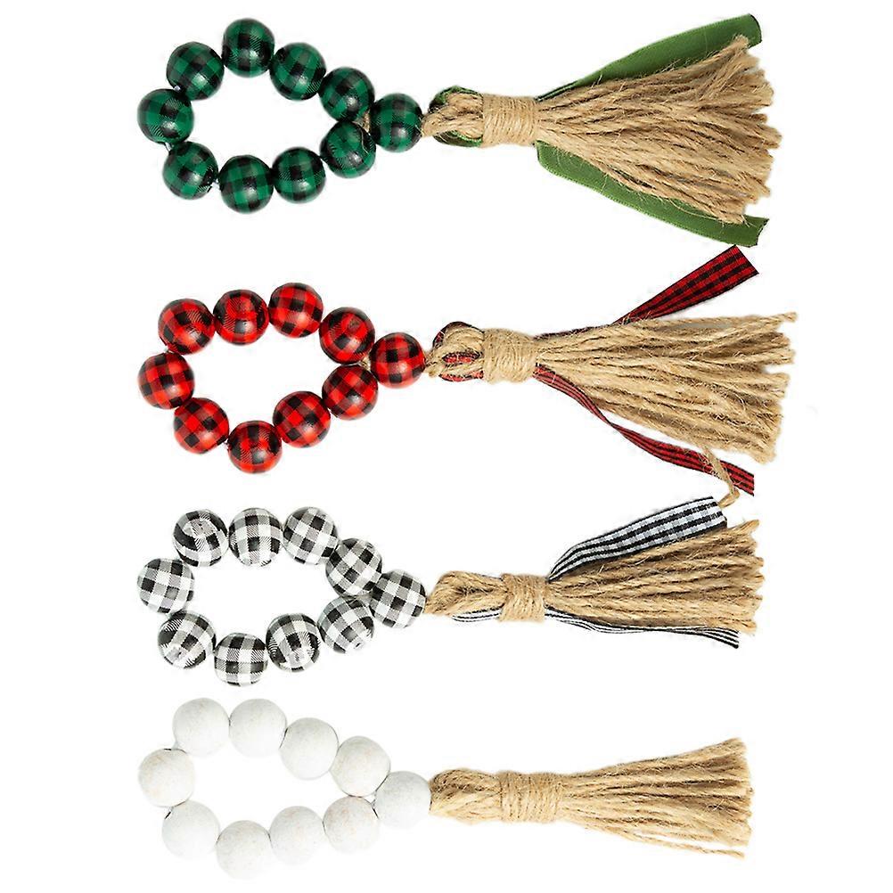 Napkin Ring Beaded Napkin Holder for Decor 4Pcs Chic Home Table Decor